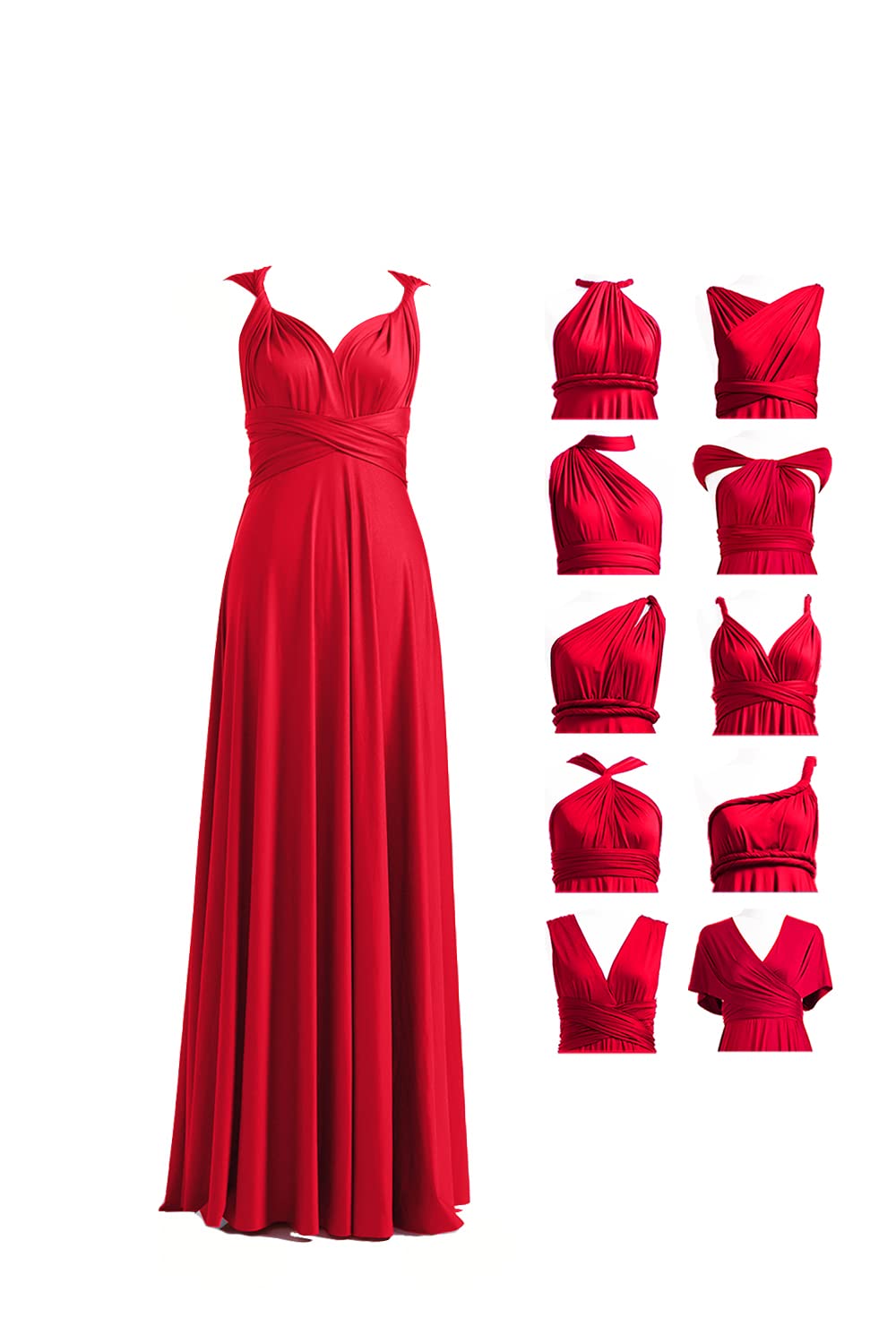 Bridesmaid Dress, Multi-Way Twist Wrap Dress