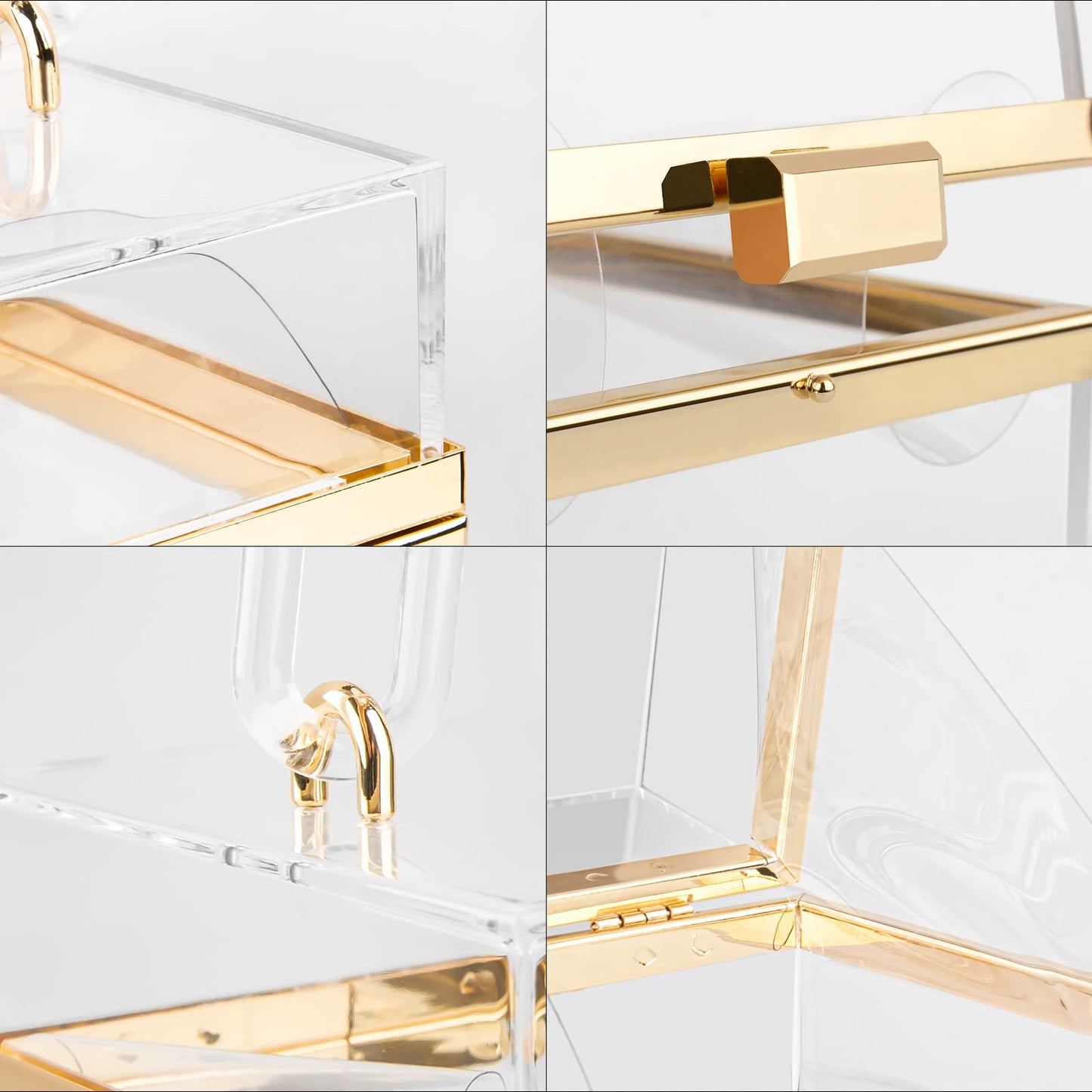 Acrylic Clutch Purse, Clear Square Box,
