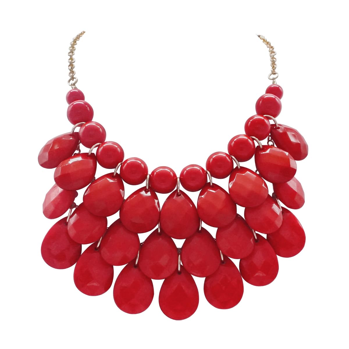 Jane Stone Fashion Floating Bubble Necklace Teardrop - A&S All things Glam Boutique