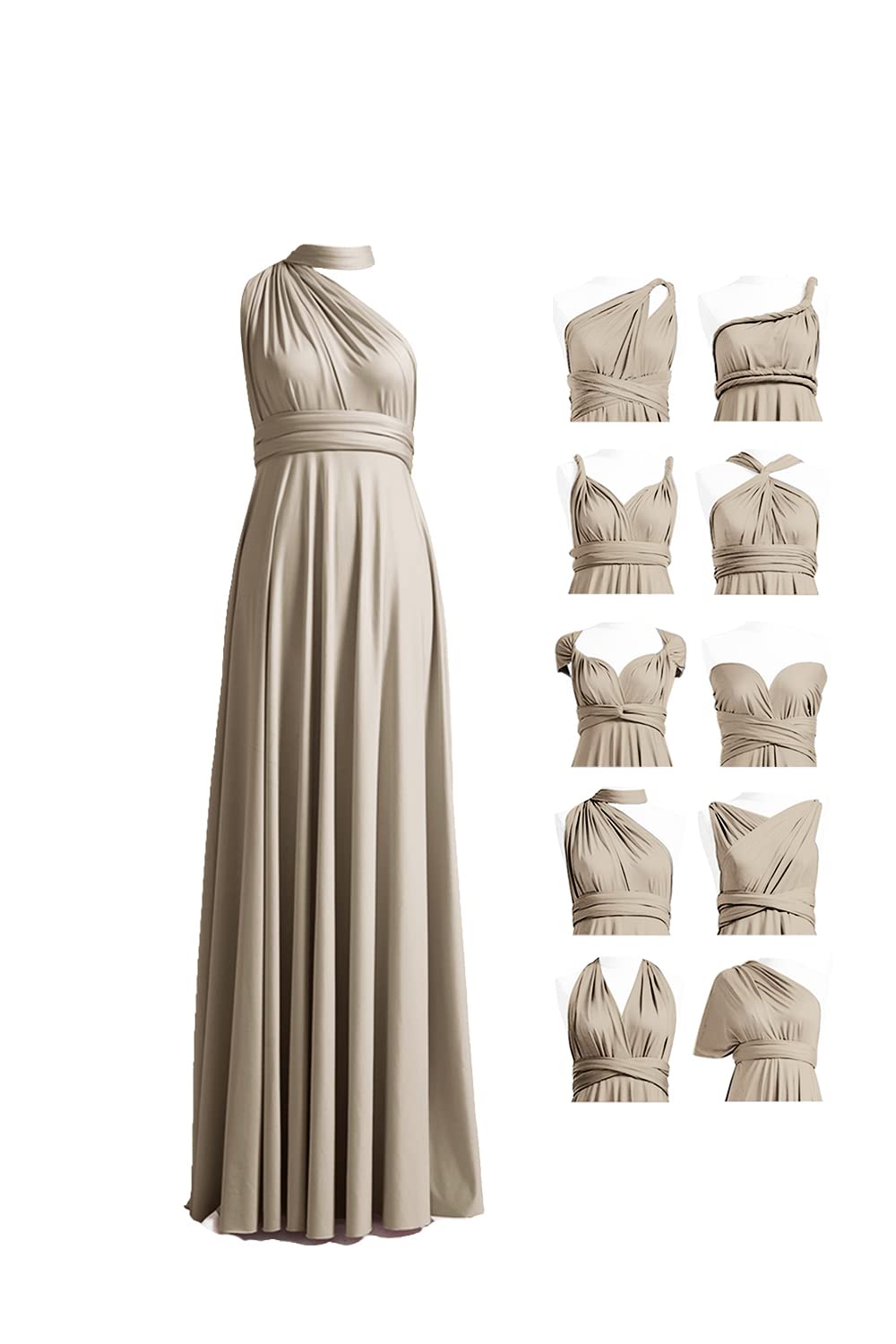 Bridesmaid Dress, Multi-Way Twist Wrap Dress