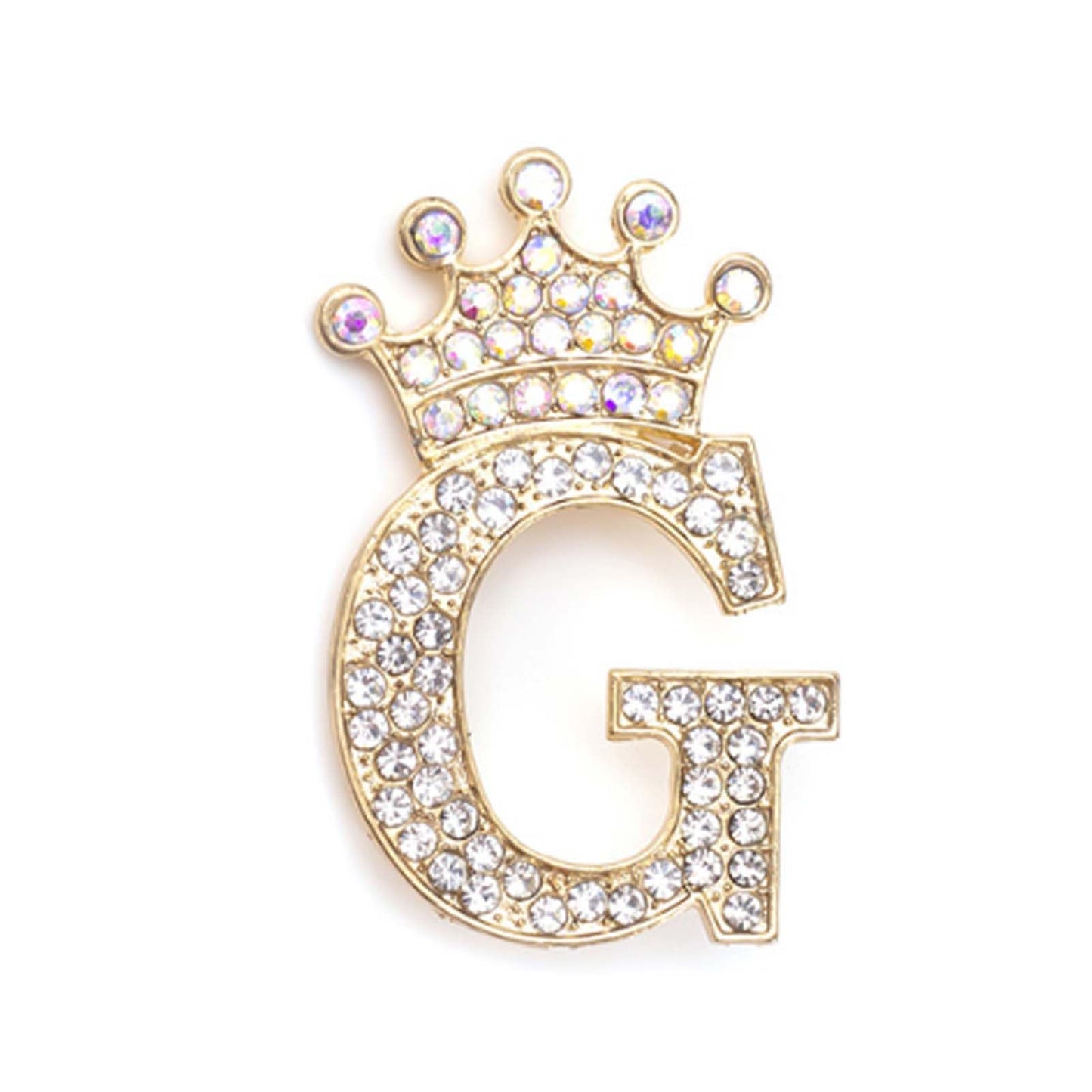 Rhinestone Brooch for Women 24 Letters Pins - A&S All things Glam Boutique