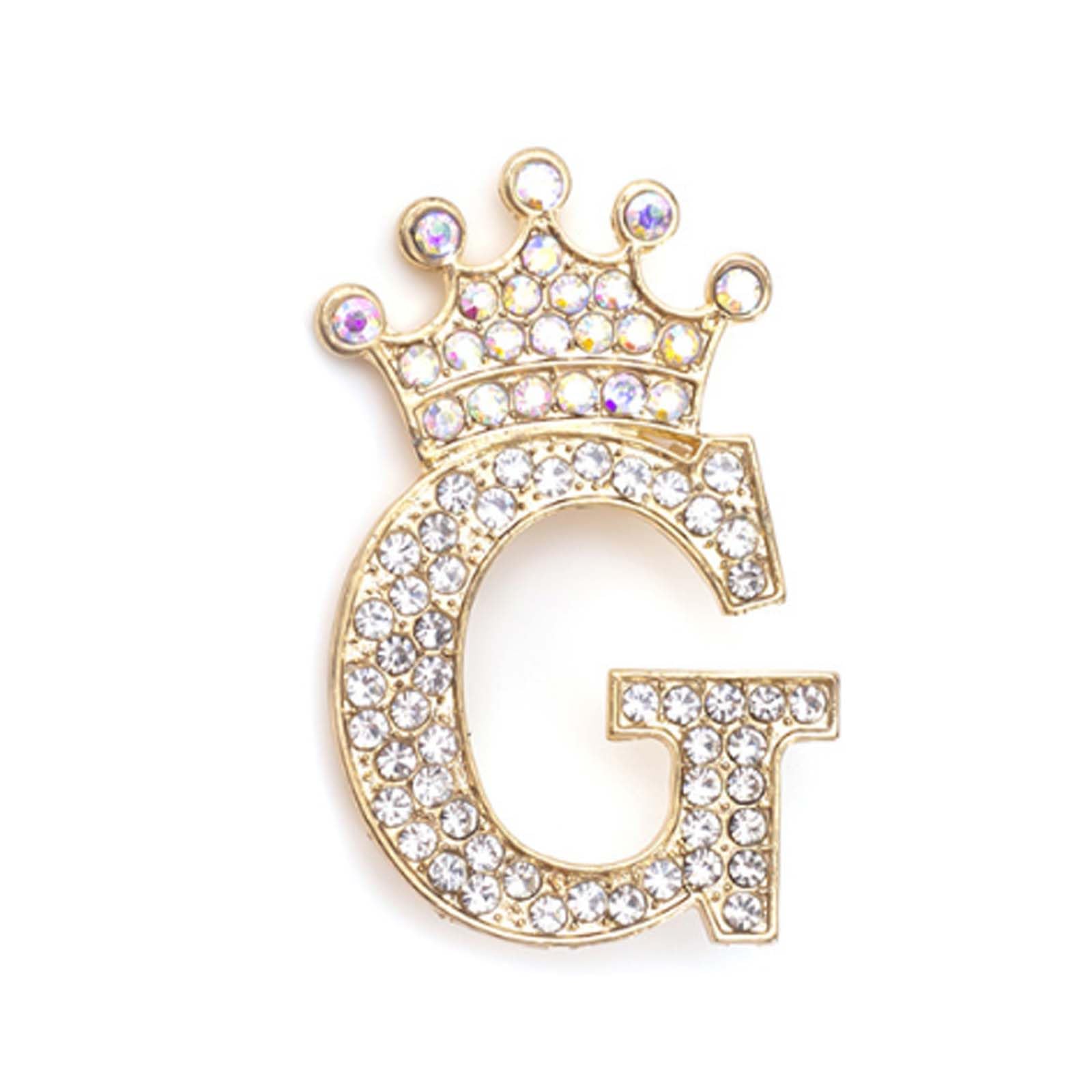 Rhinestone Brooch for Women 24 Letters Pins - A&S All things Glam Boutique