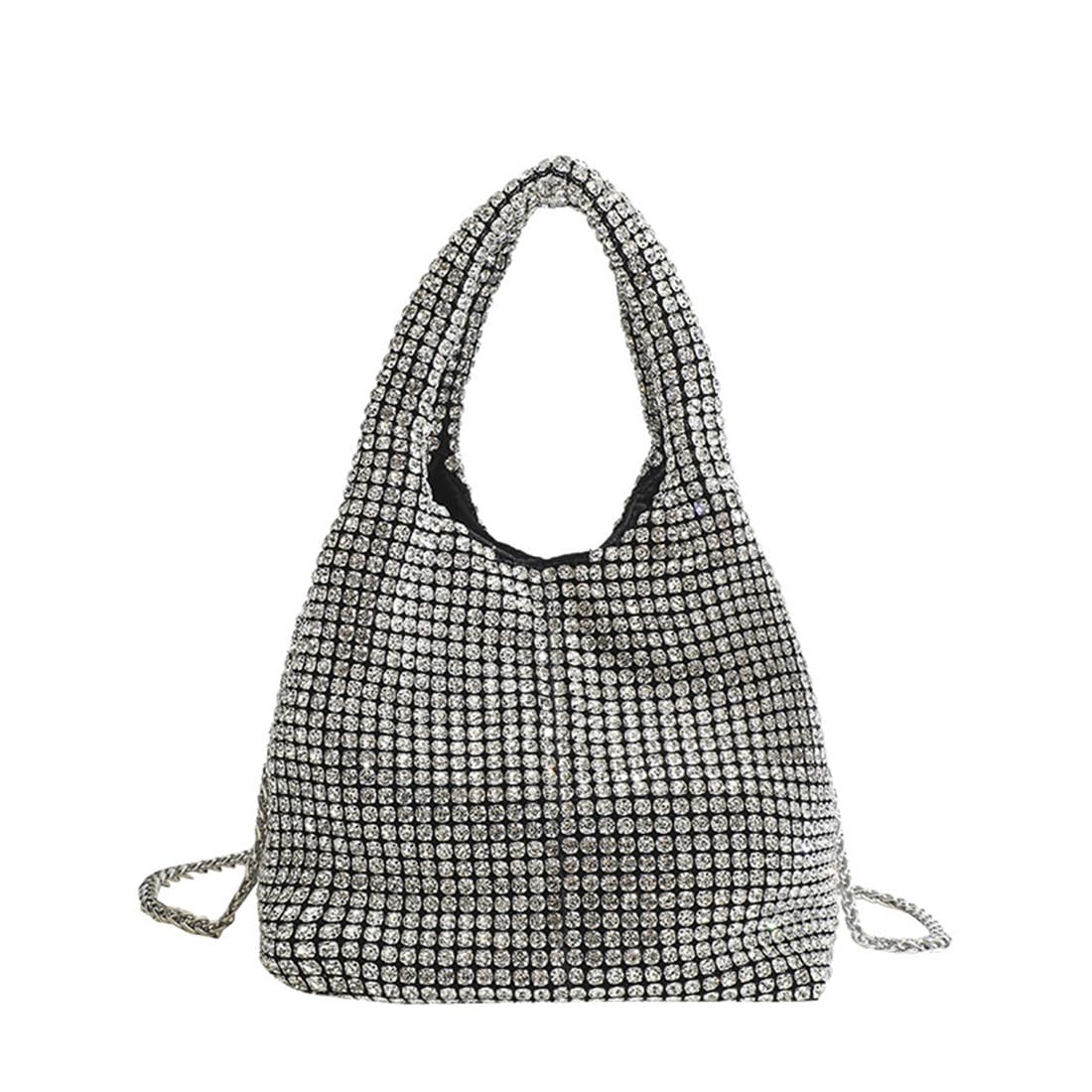 Crystal Rhinestone Hobo Dumpling Bag Diamond Evening Clutch