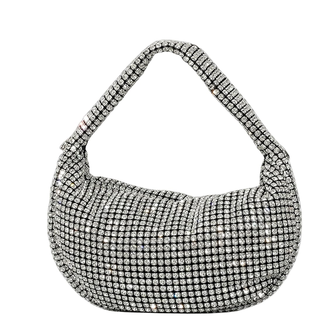 Crystal Rhinestone Hobo Dumpling Bag Diamond Evening Clutch