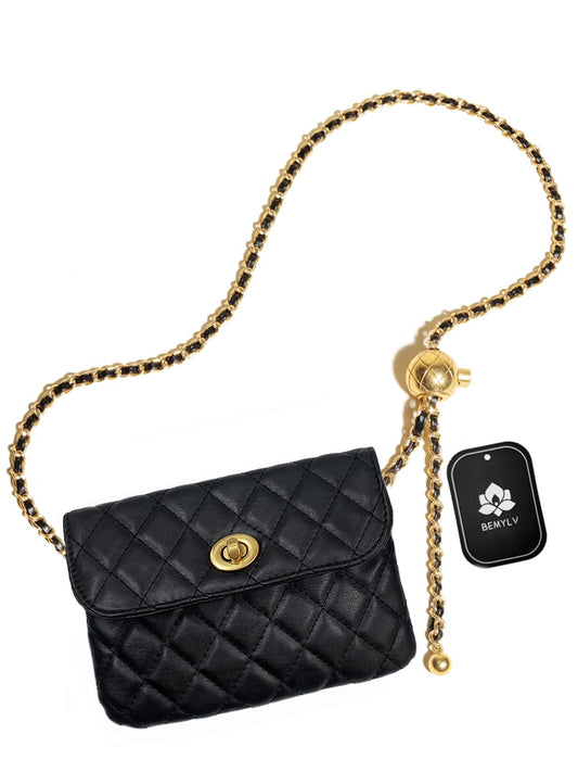 Leather Chain Belt Bag Designer Inspired