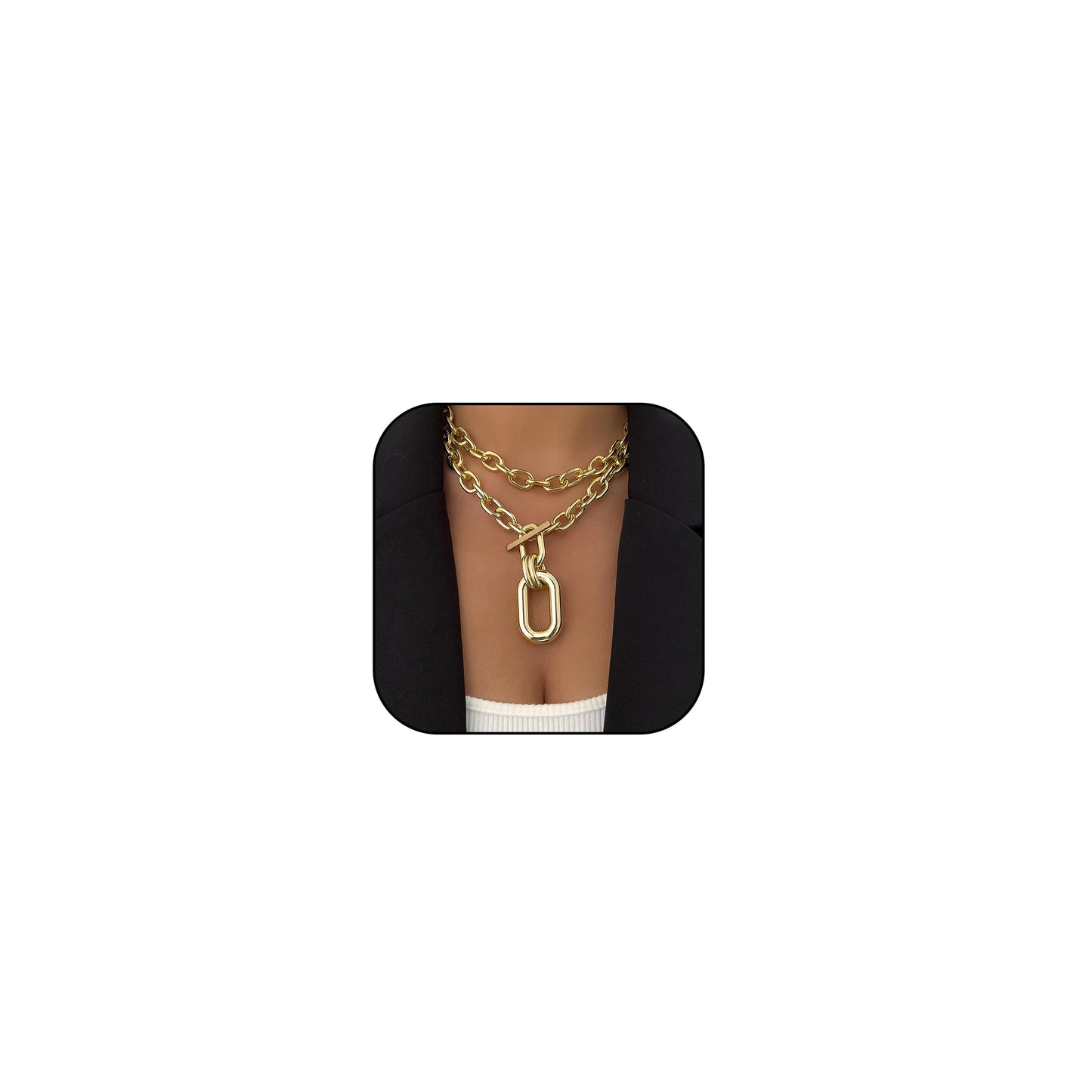 Chunky Gold Choker Necklace - A&S All things Glam Boutique