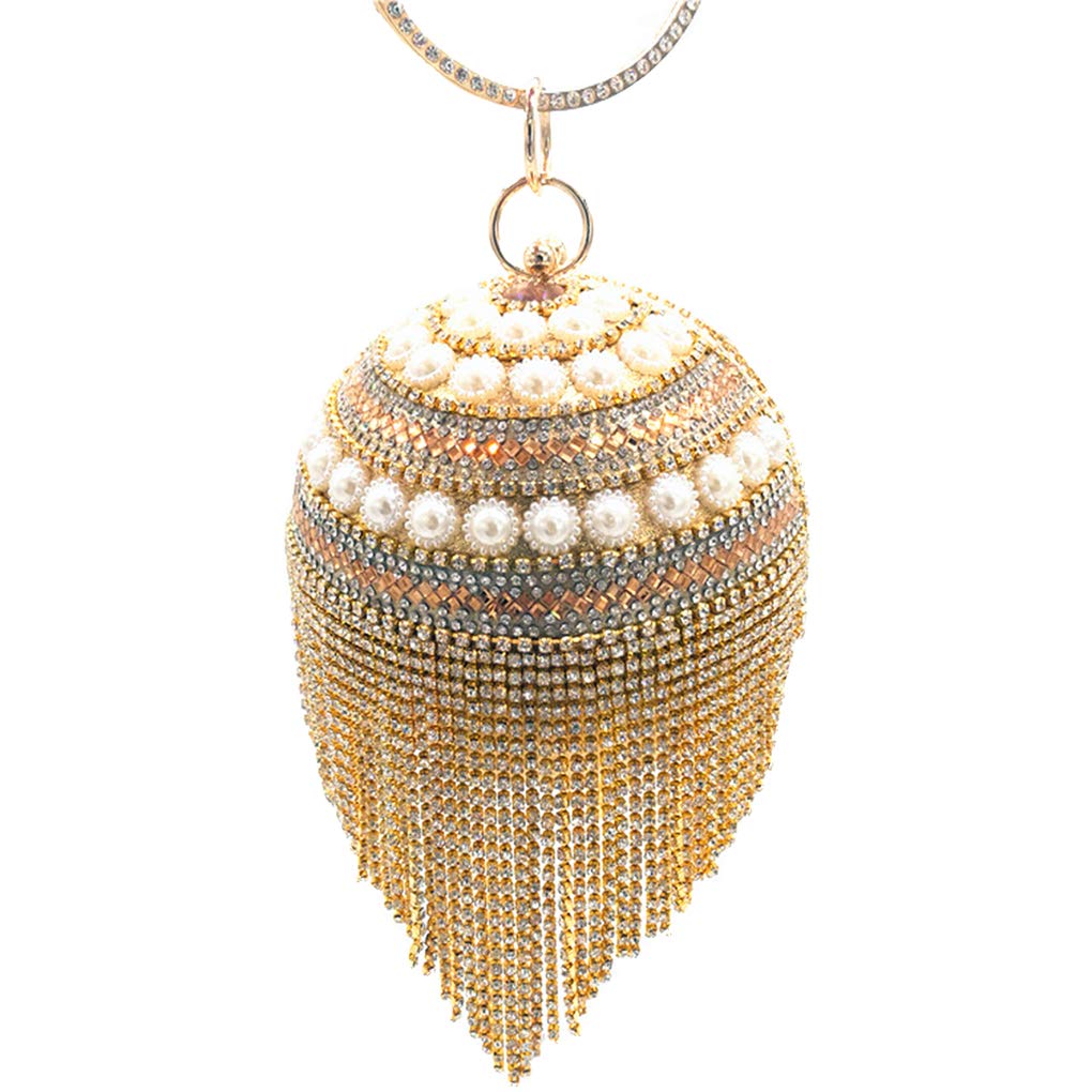 Ball Crystal Evening Tassel Hand Bags