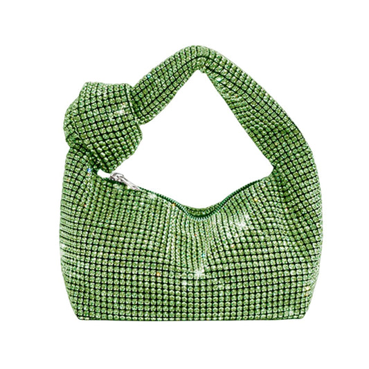 Crystal Rhinestone Hobo Dumpling Bag Diamond Evening Clutch