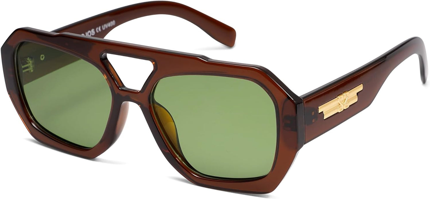 Trendy Aviator Sunglasses