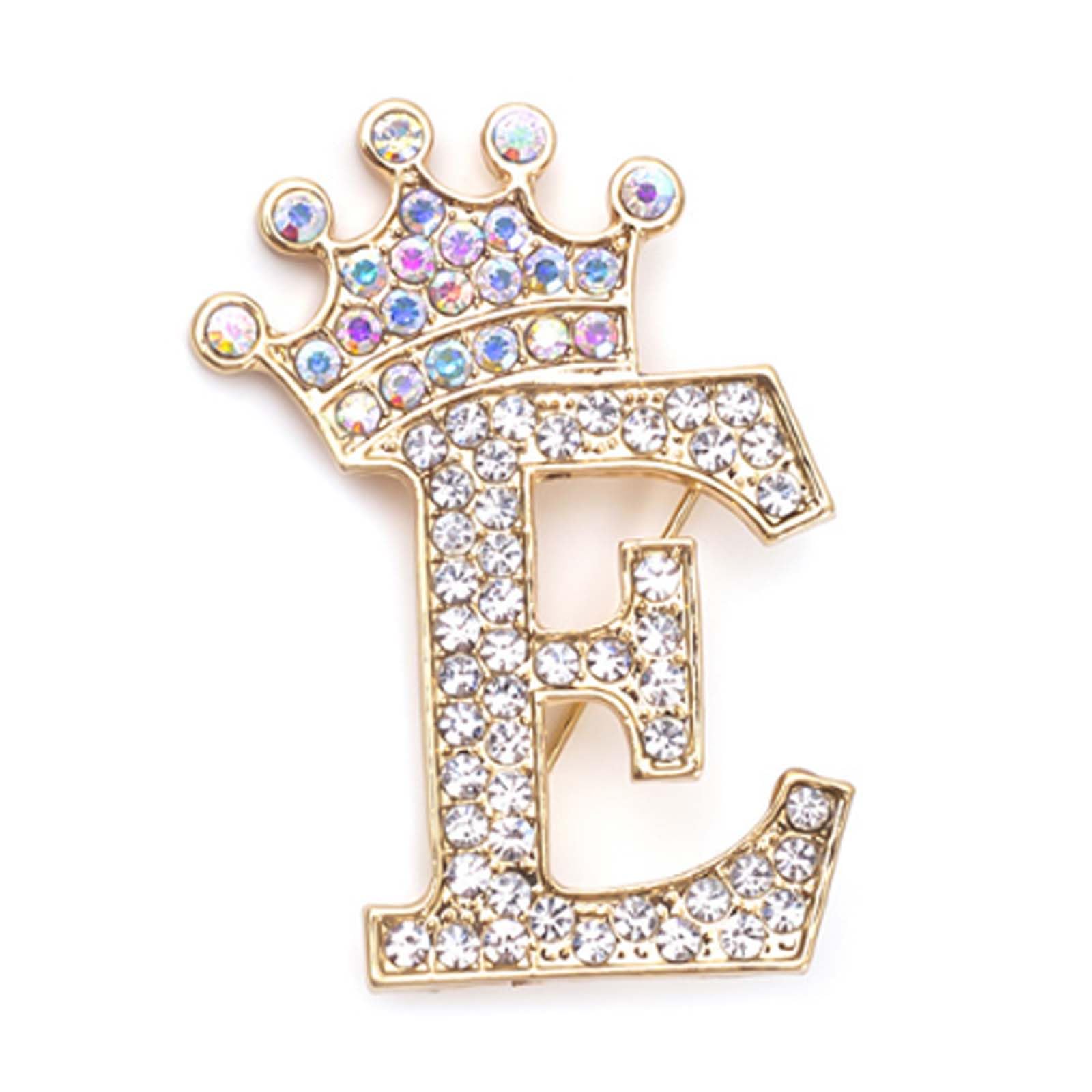 Rhinestone Brooch for Women 24 Letters Pins - A&S All things Glam Boutique