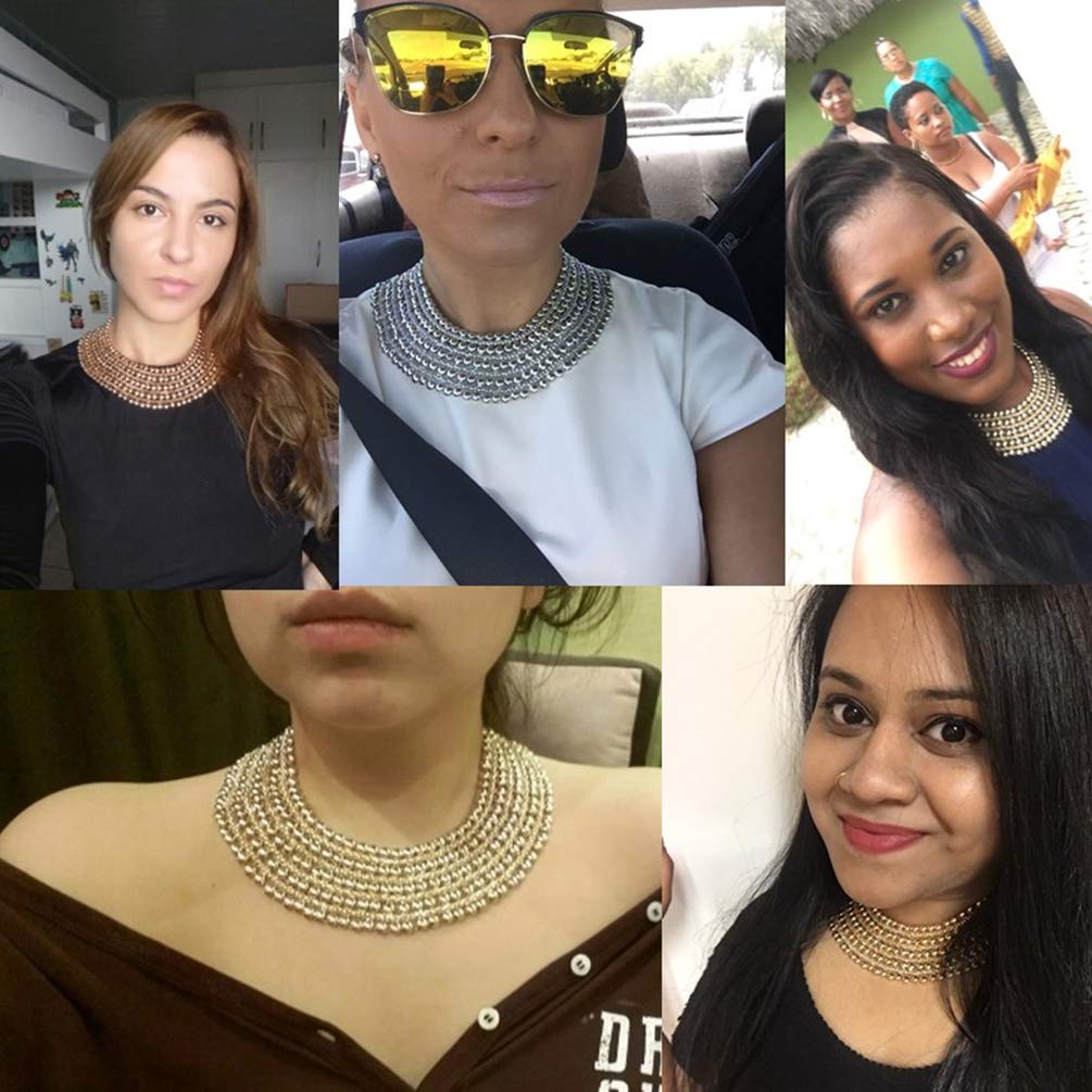 Chunky Metal Statement Necklace - A&S All things Glam Boutique
