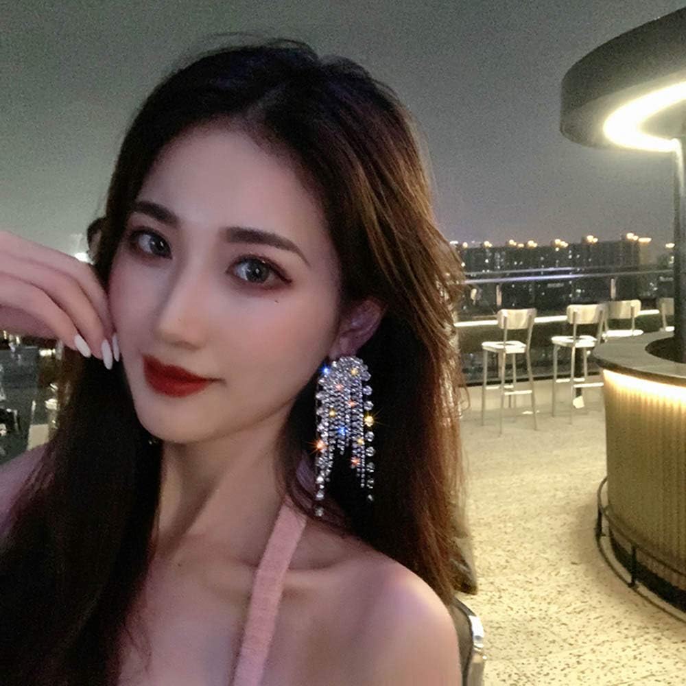 Rhinestones Chandelier Drop Dangle Earrings - A&S All things Glam Boutique