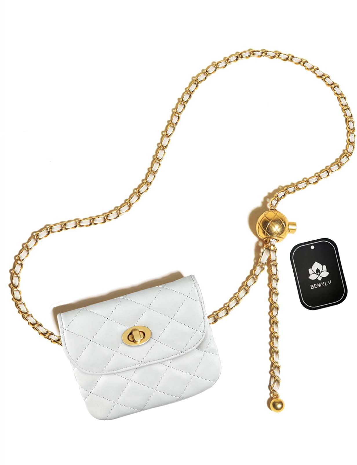 Leather Chain Belt Bag Designer Inspired
