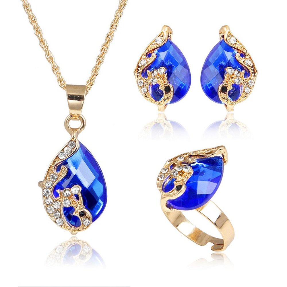 Set 18 K Gold Plated Dubai Gold Necklace Earrings Set - A&S All things Glam Boutique