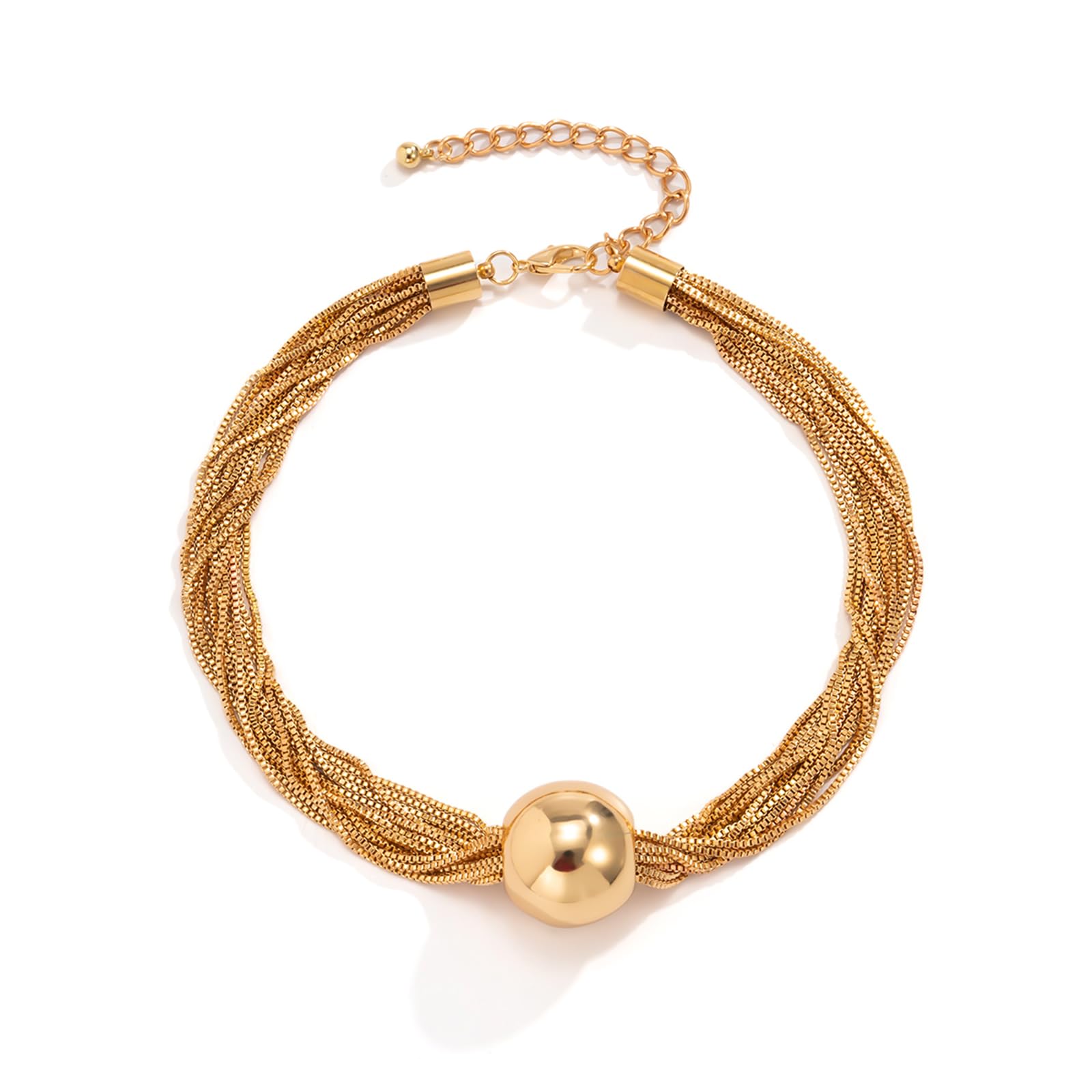 Chunky Bead Statement Choker Necklace - - A&S All things Glam Boutique