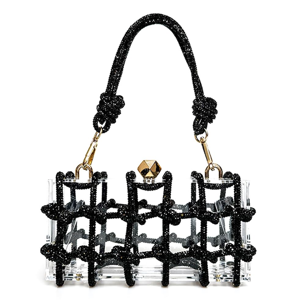Clear Acrylic Rhinestone Acrylic Clutch Crystal