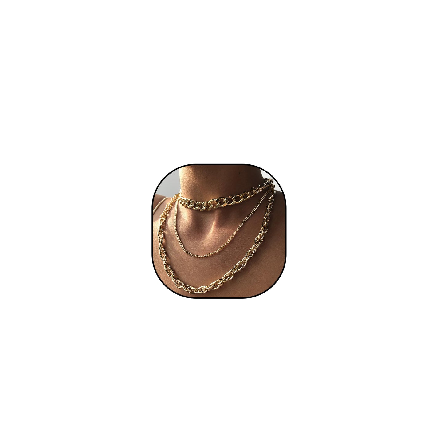 Chunky Gold Choker Necklace - A&S All things Glam Boutique