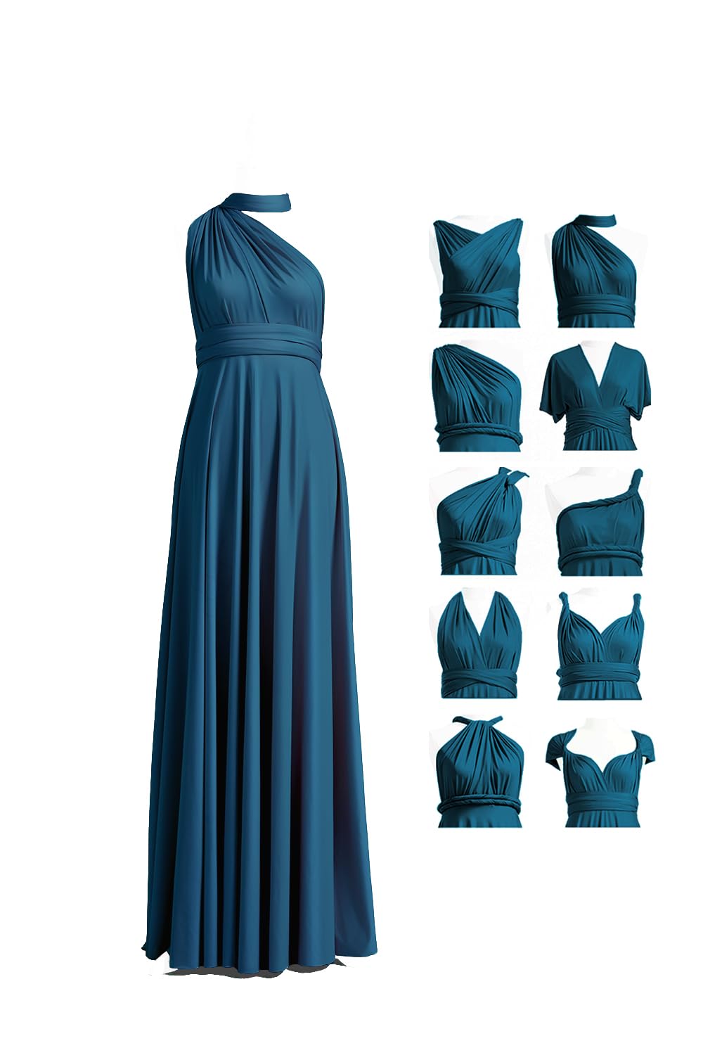 Bridesmaid Dress, Multi-Way Twist Wrap Dress