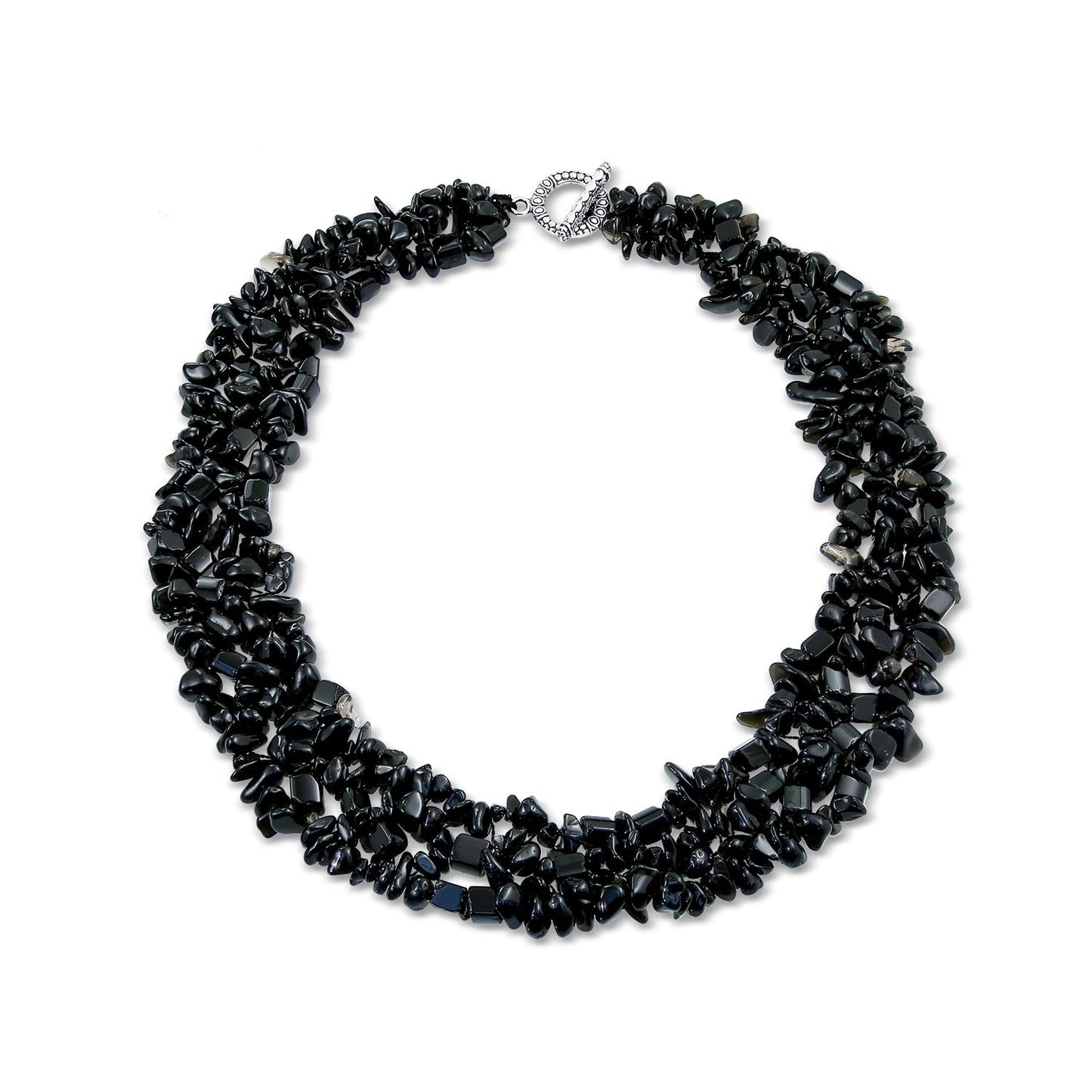Large Wide Color Gemstone Chips Cluster Statement Necklace - A&S All things Glam Boutique