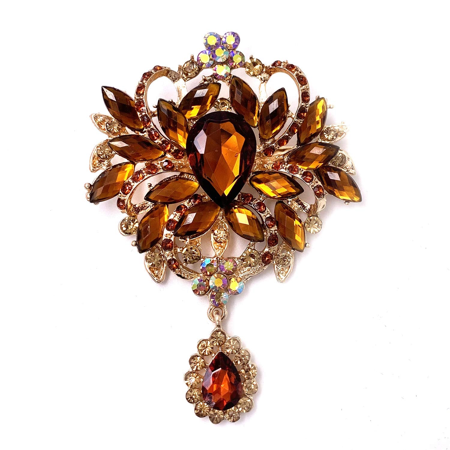 Crystal Rhinestone Bouquet Brooch Pin - A&S All things Glam Boutique