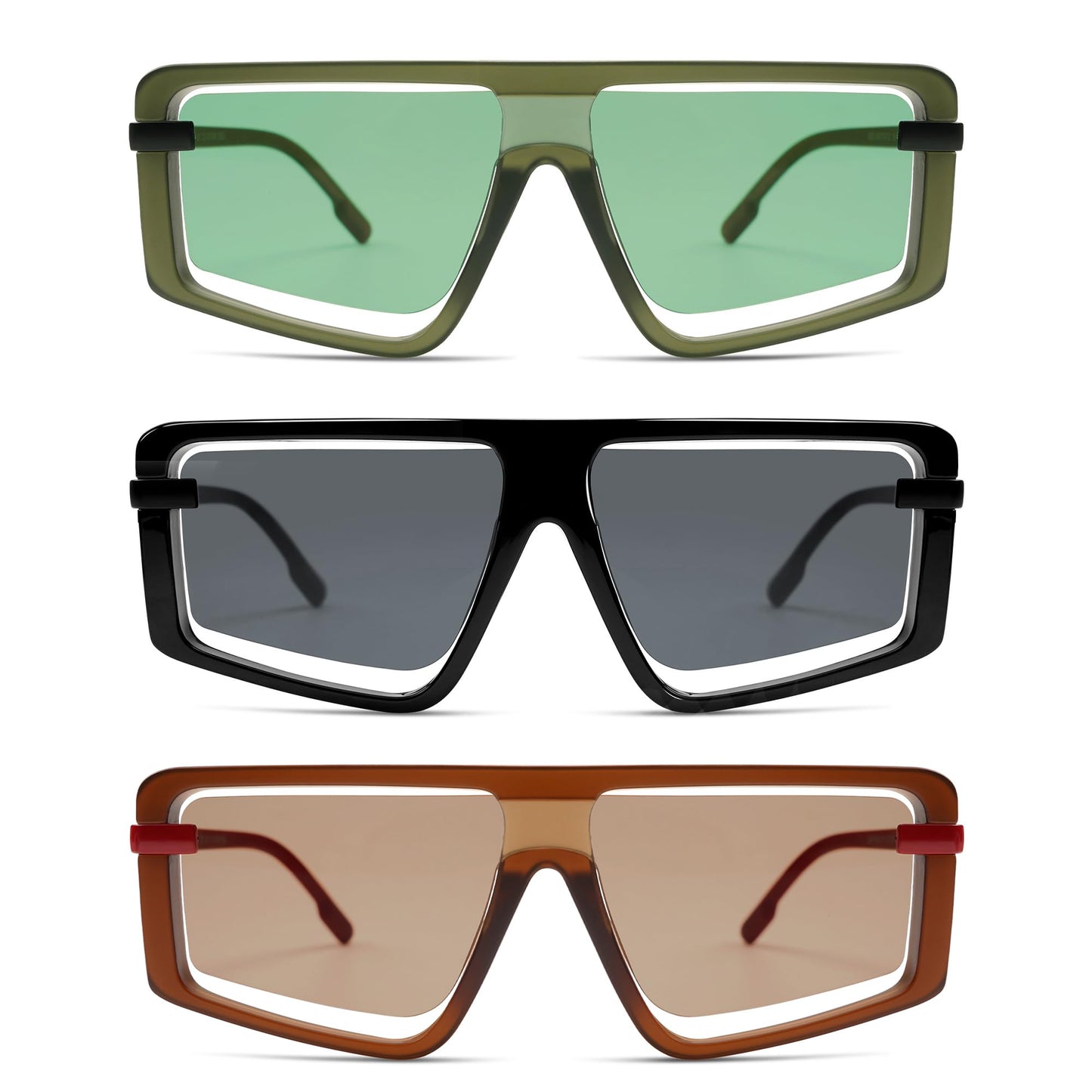 Retro Square Oversized Sunglasses - A&S All things Glam Boutique