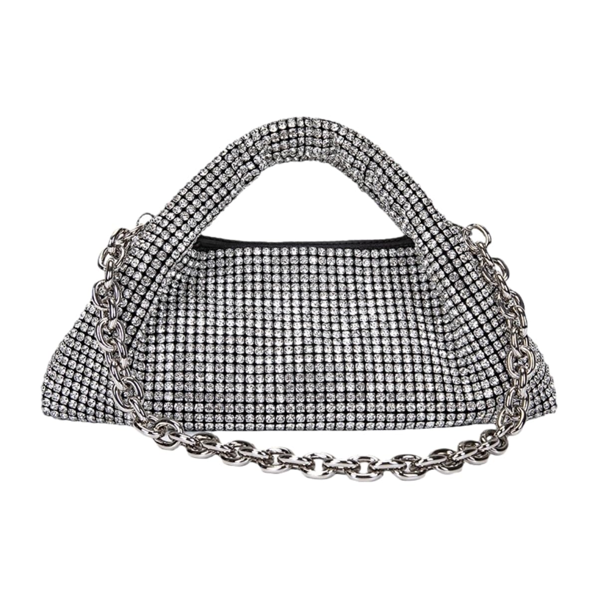 Crystal Rhinestone Hobo Dumpling Bag Diamond Evening Clutch