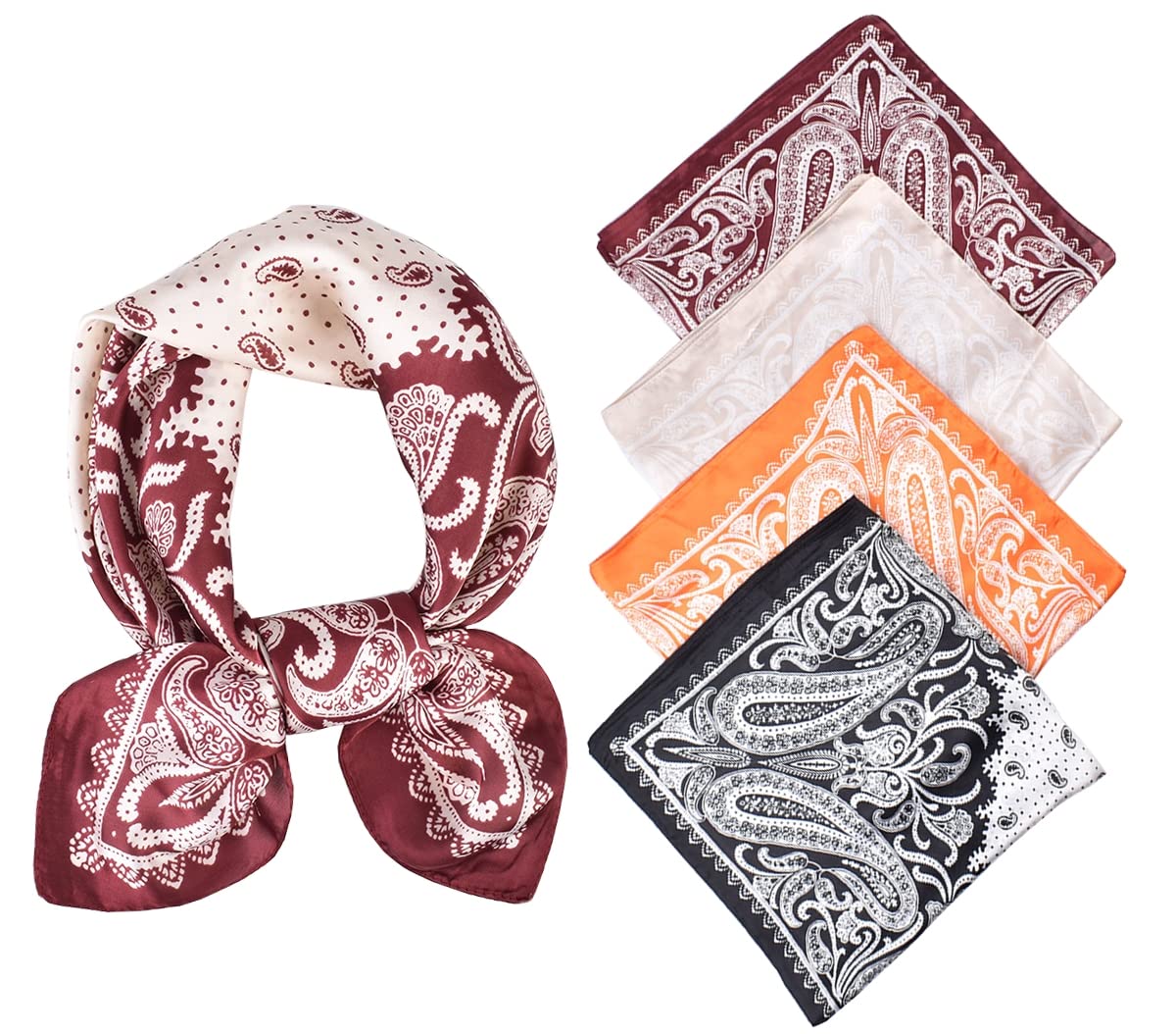 Head Scarf Silk Bandana Satin