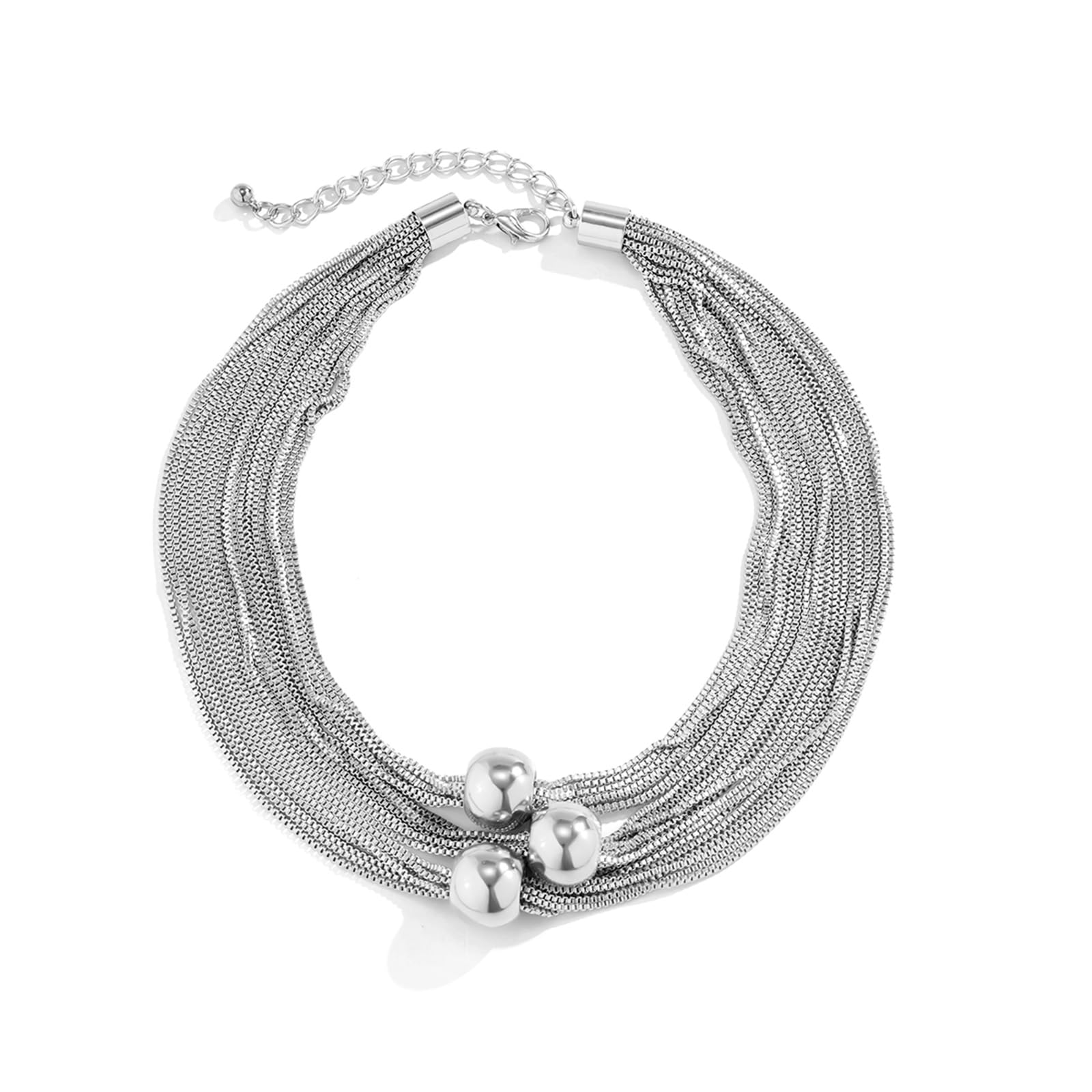 Chunky Bead Statement Choker Necklace - - A&S All things Glam Boutique
