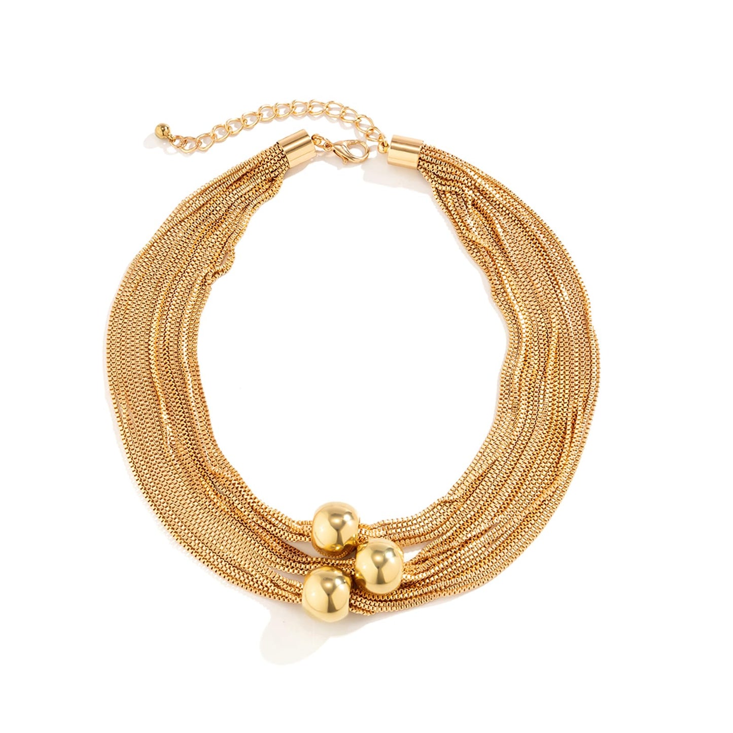 Chunky Bead Statement Choker Necklace - - A&S All things Glam Boutique