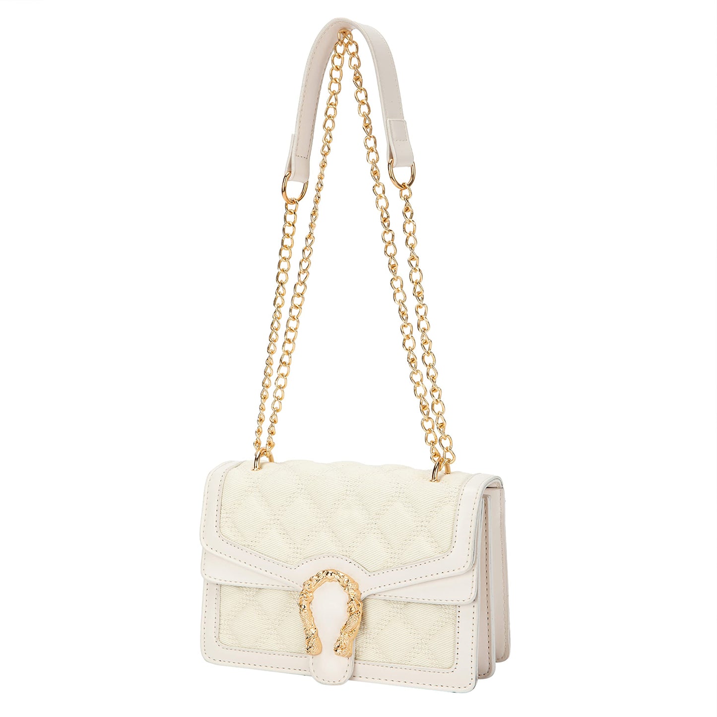 Leather Shoulder Bag Chain Purse GG Inspired