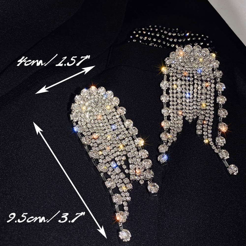 Rhinestones Chandelier Drop Dangle Earrings - A&S All things Glam Boutique