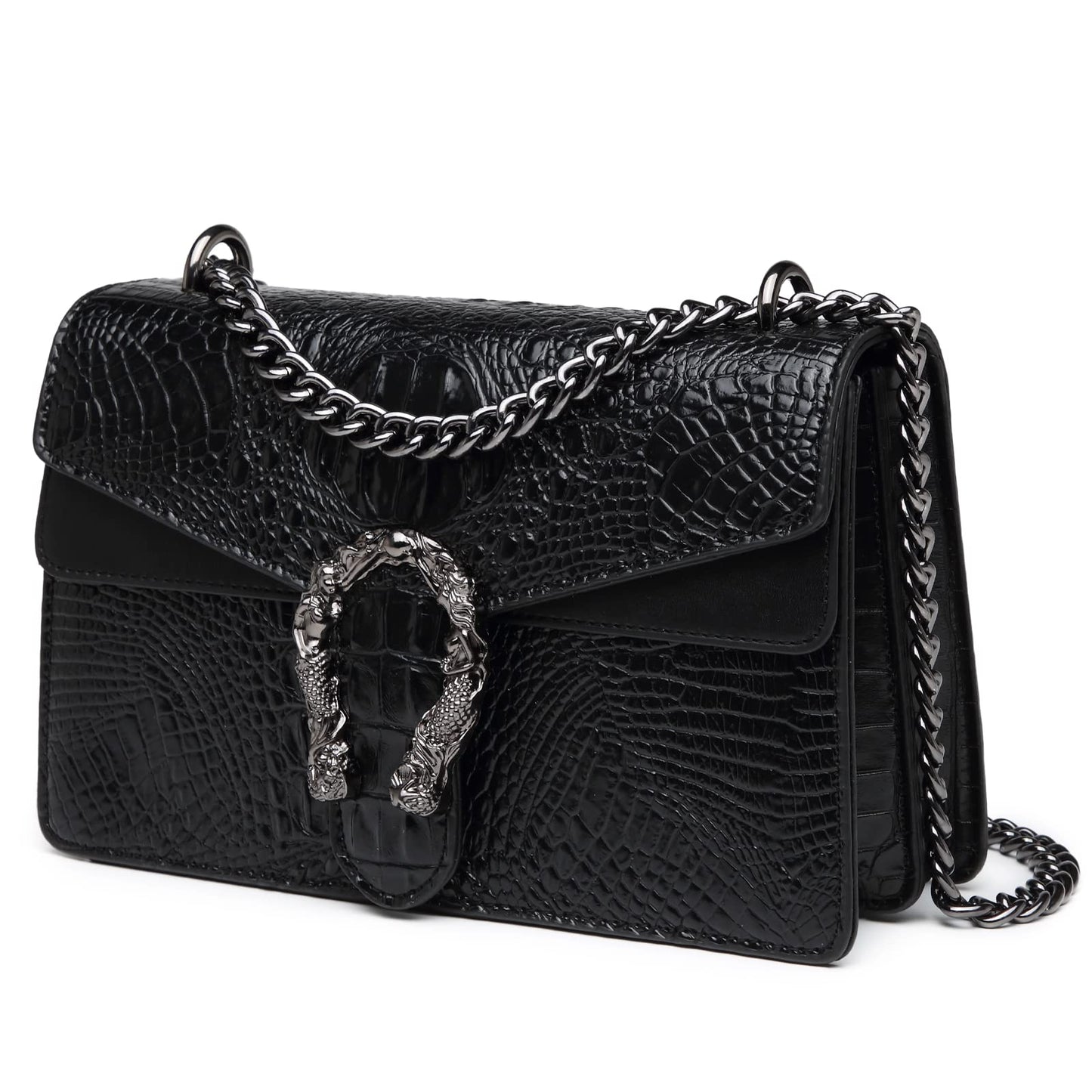 Designer Inspired GG Snake Printed Clutch Purses Leather