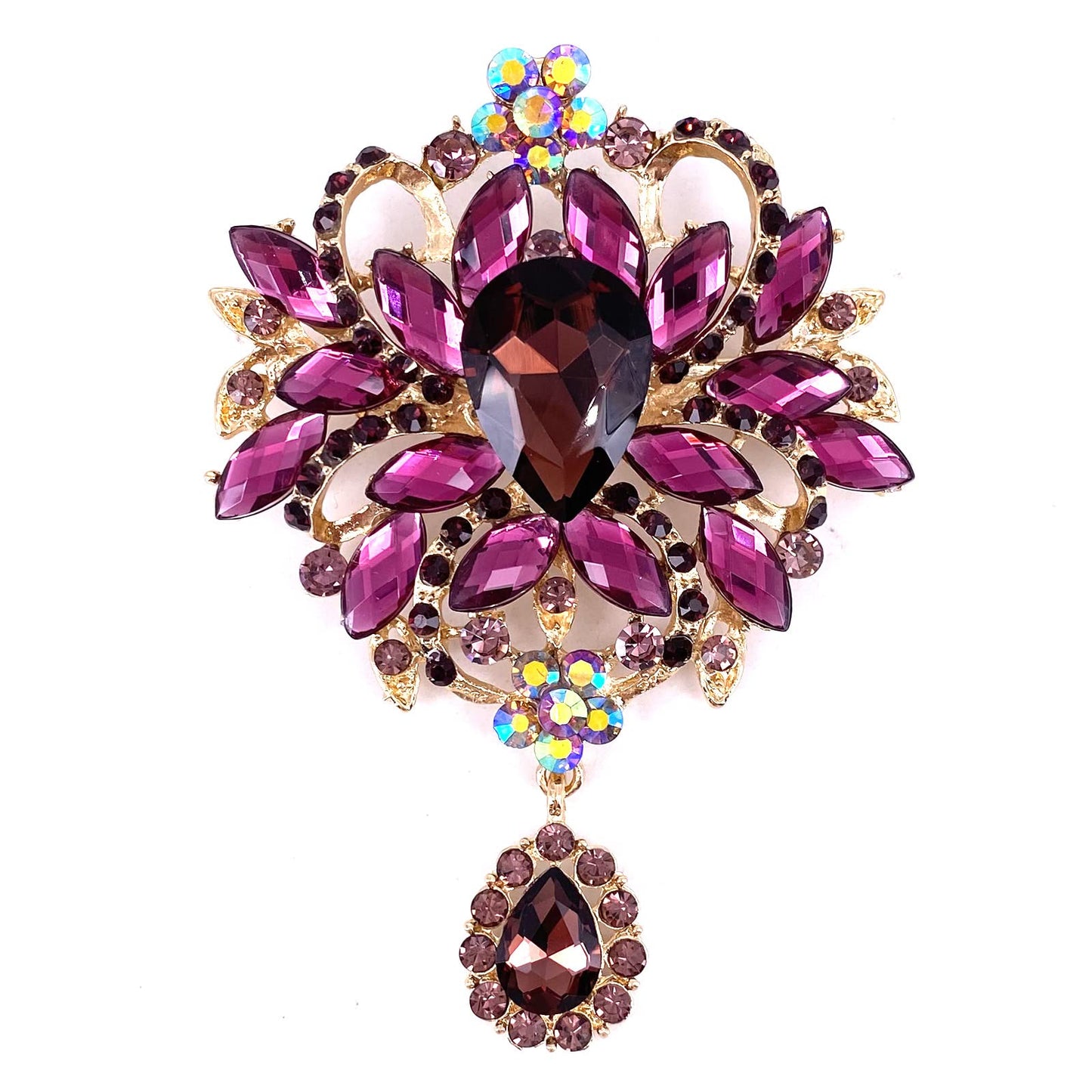 Crystal Rhinestone Bouquet Brooch Pin - A&S All things Glam Boutique