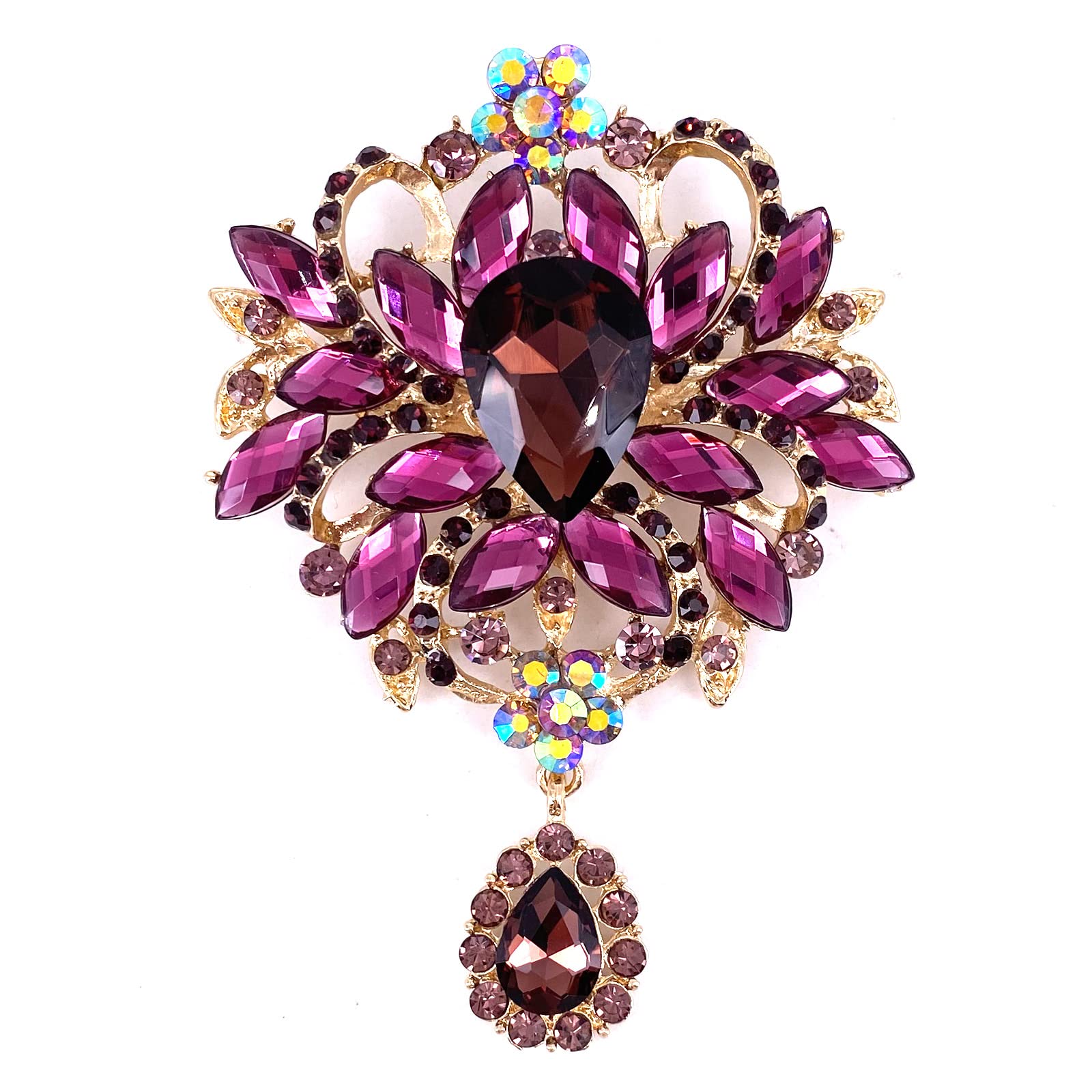 Crystal Rhinestone Bouquet Brooch Pin - A&S All things Glam Boutique