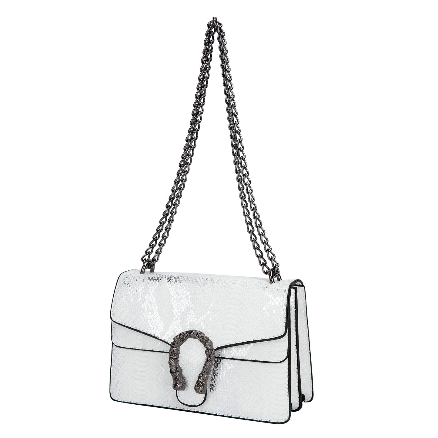Leather Shoulder Bag Chain Purse GG Inspired
