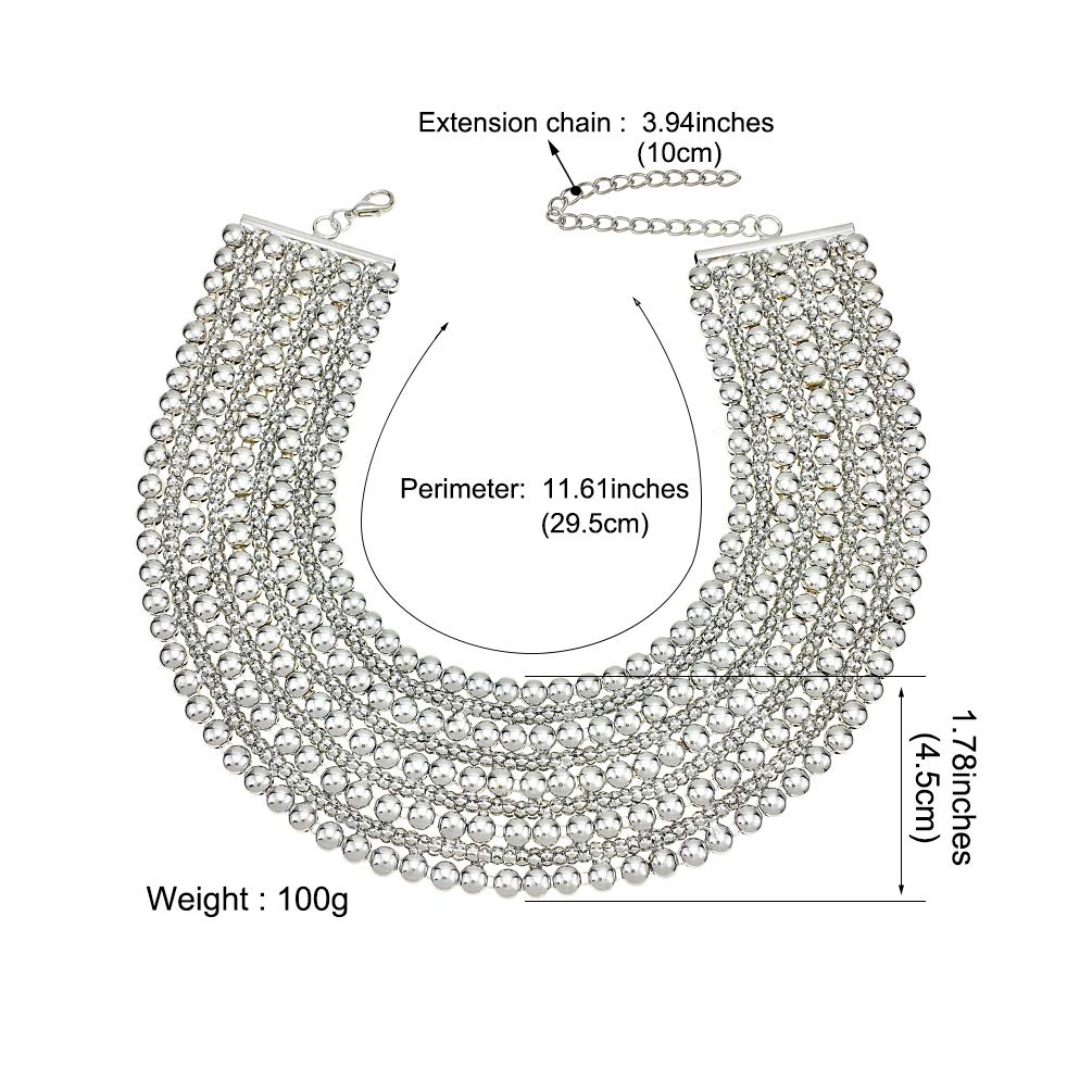 Chunky Metal Statement Necklace - A&S All things Glam Boutique