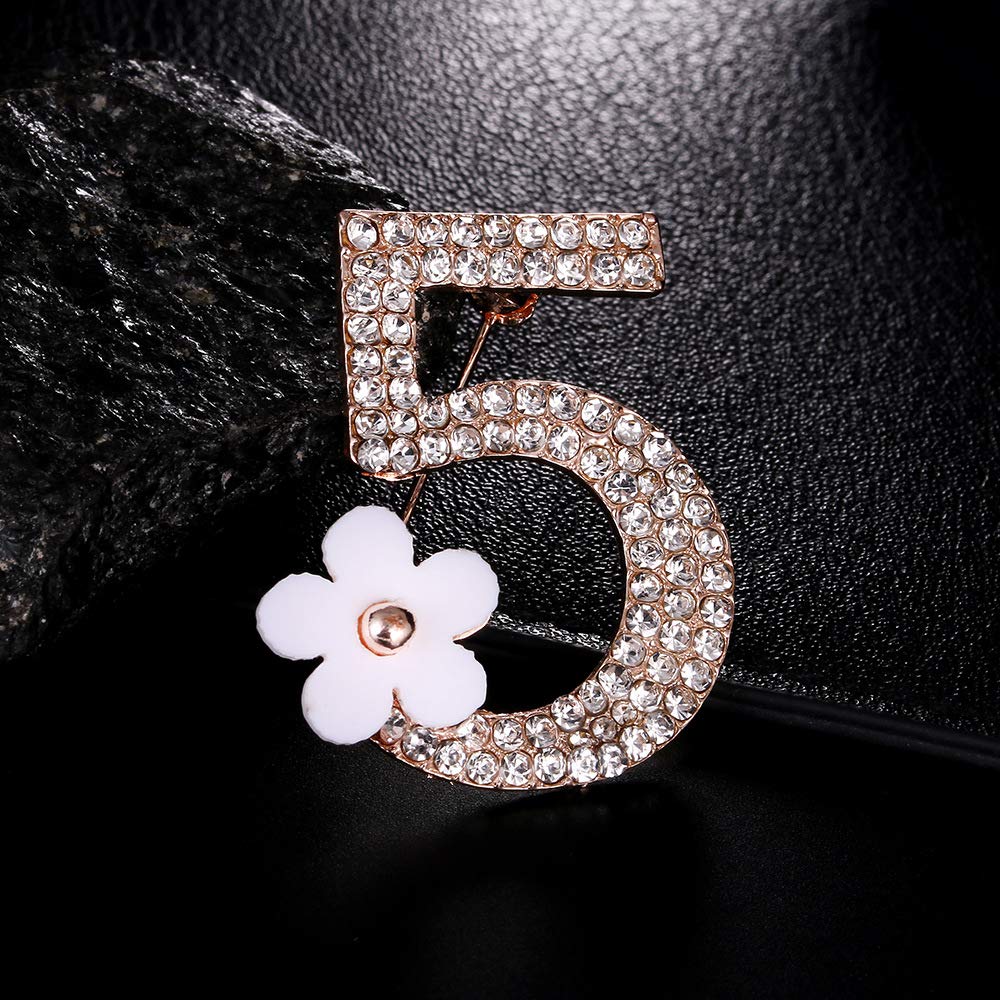 Chanel  Number Five Pin Brooch - A&S All things Glam Boutique