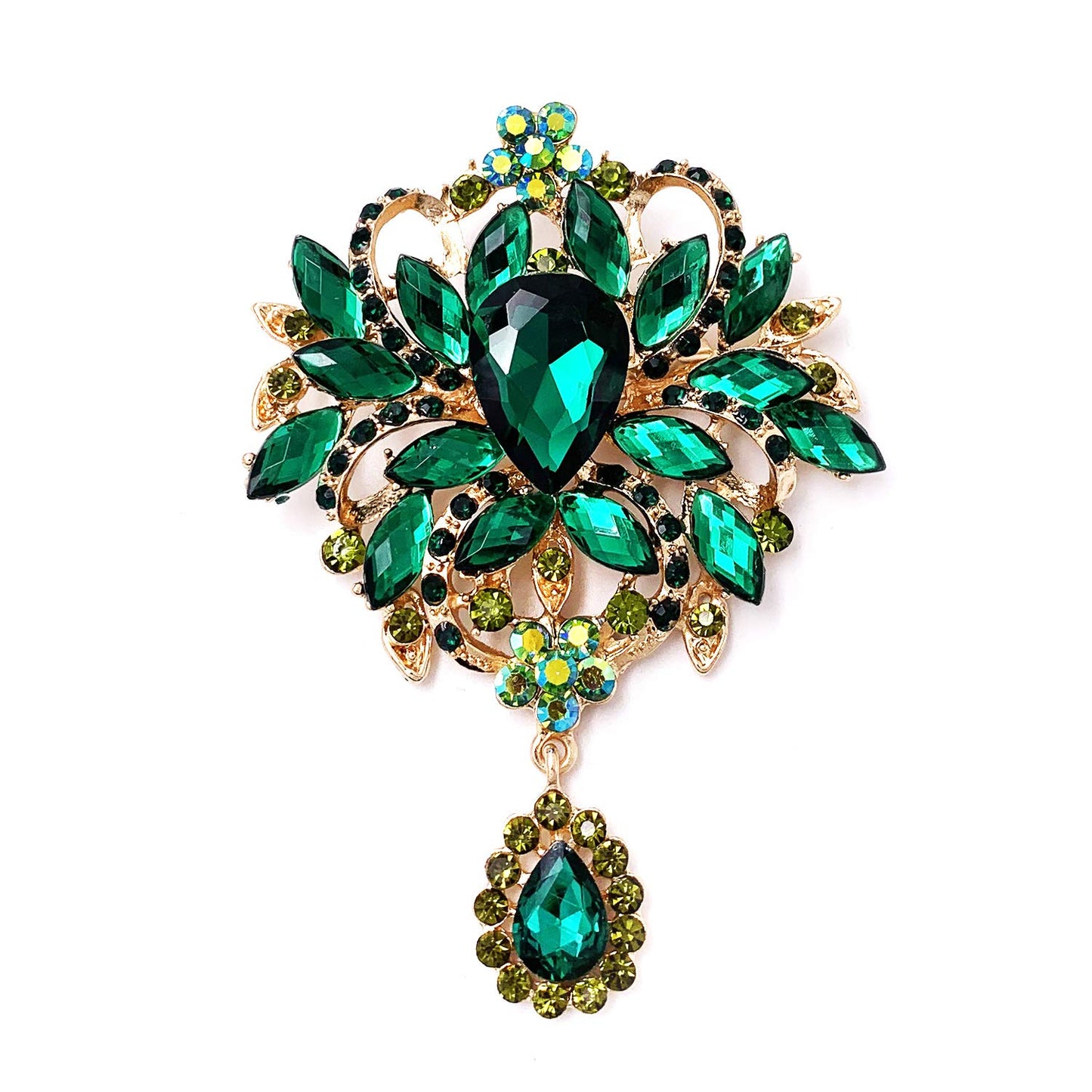 Crystal Rhinestone Bouquet Brooch Pin - A&S All things Glam Boutique