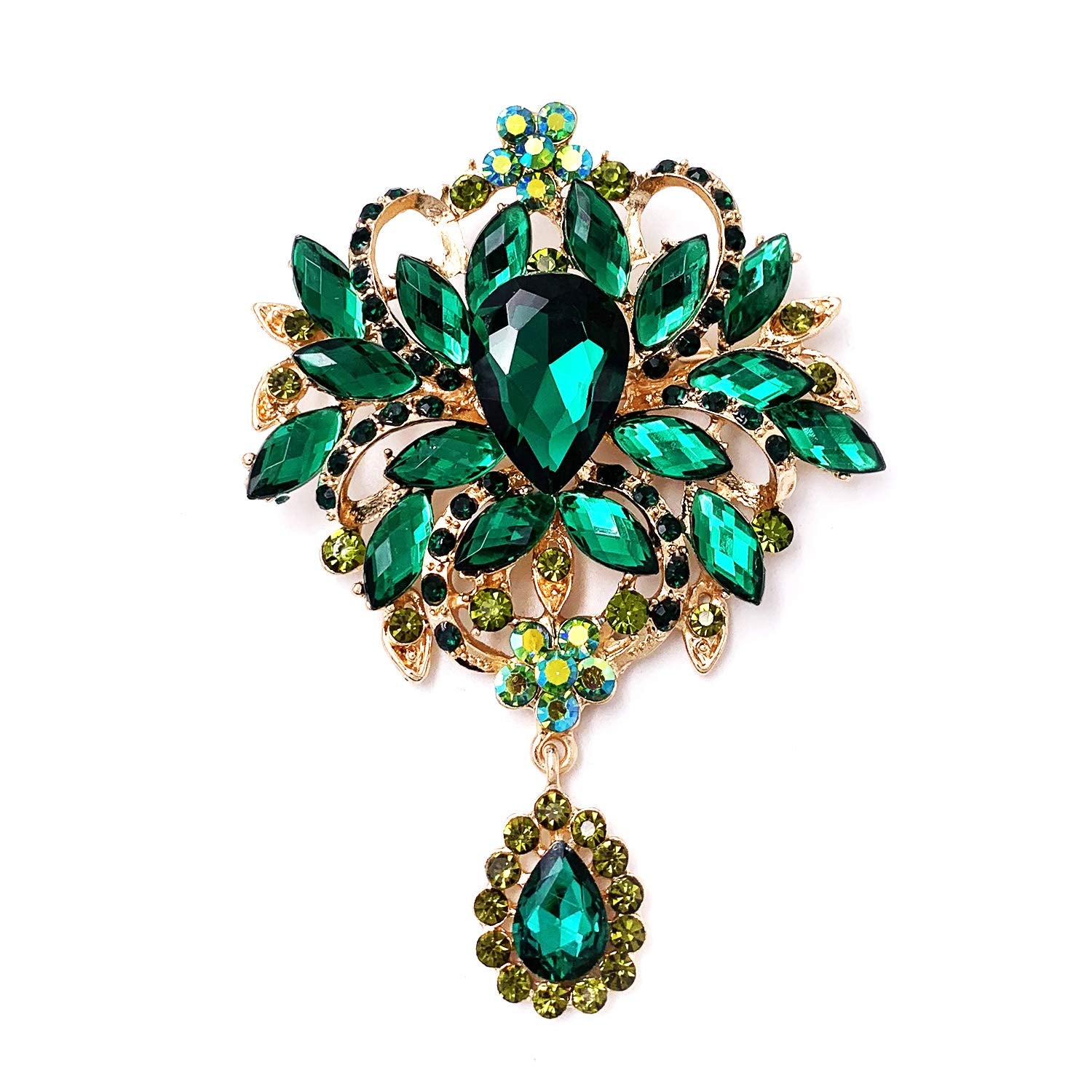 Crystal Rhinestone Bouquet Brooch Pin - A&S All things Glam Boutique