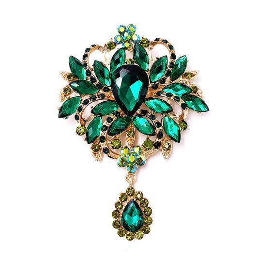 Crystal Rhinestone Bouquet Brooch Pin - A&S All things Glam Boutique