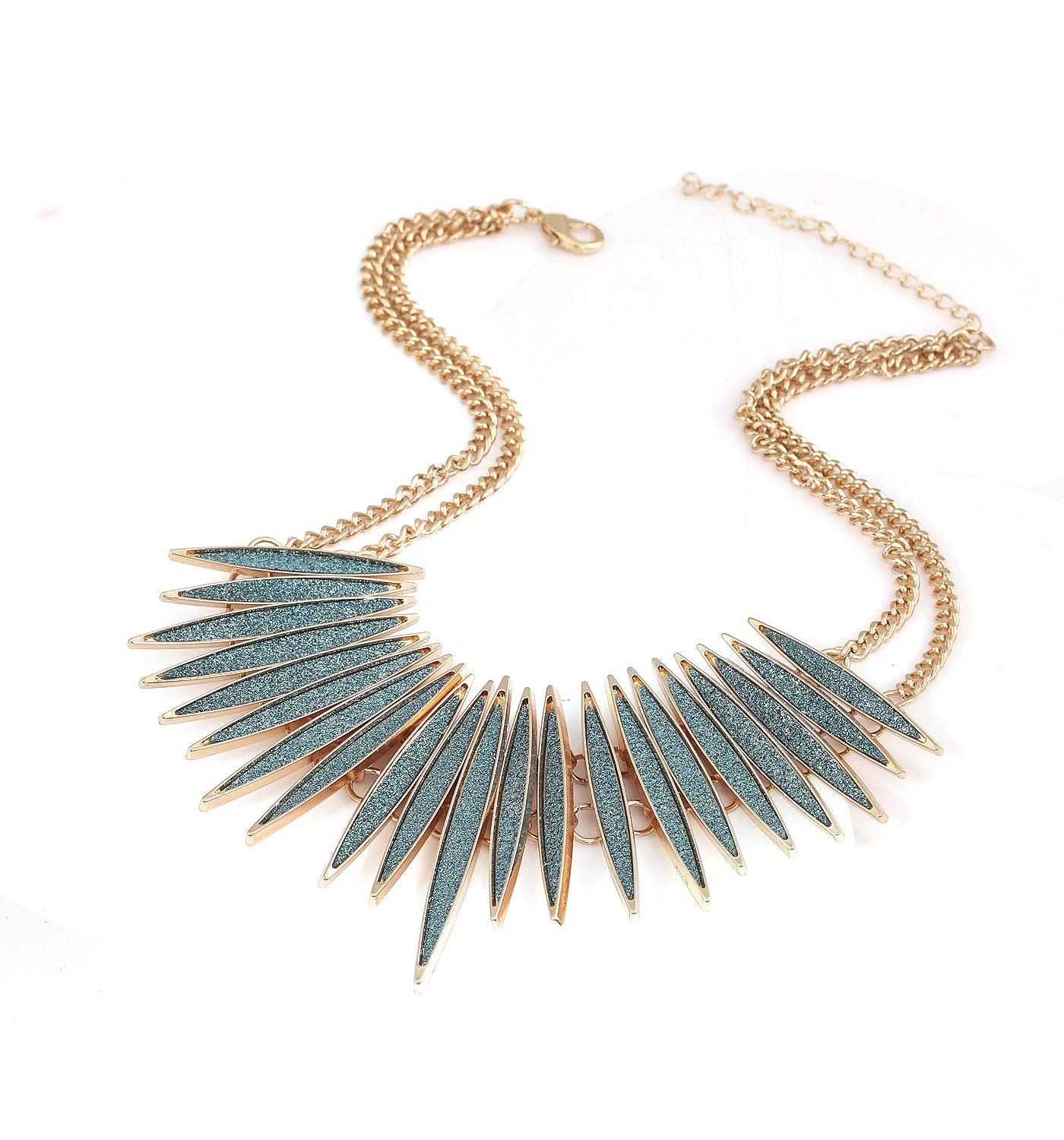 Sparkling Druzy Leaf Choker Necklace - A&S All things Glam Boutique