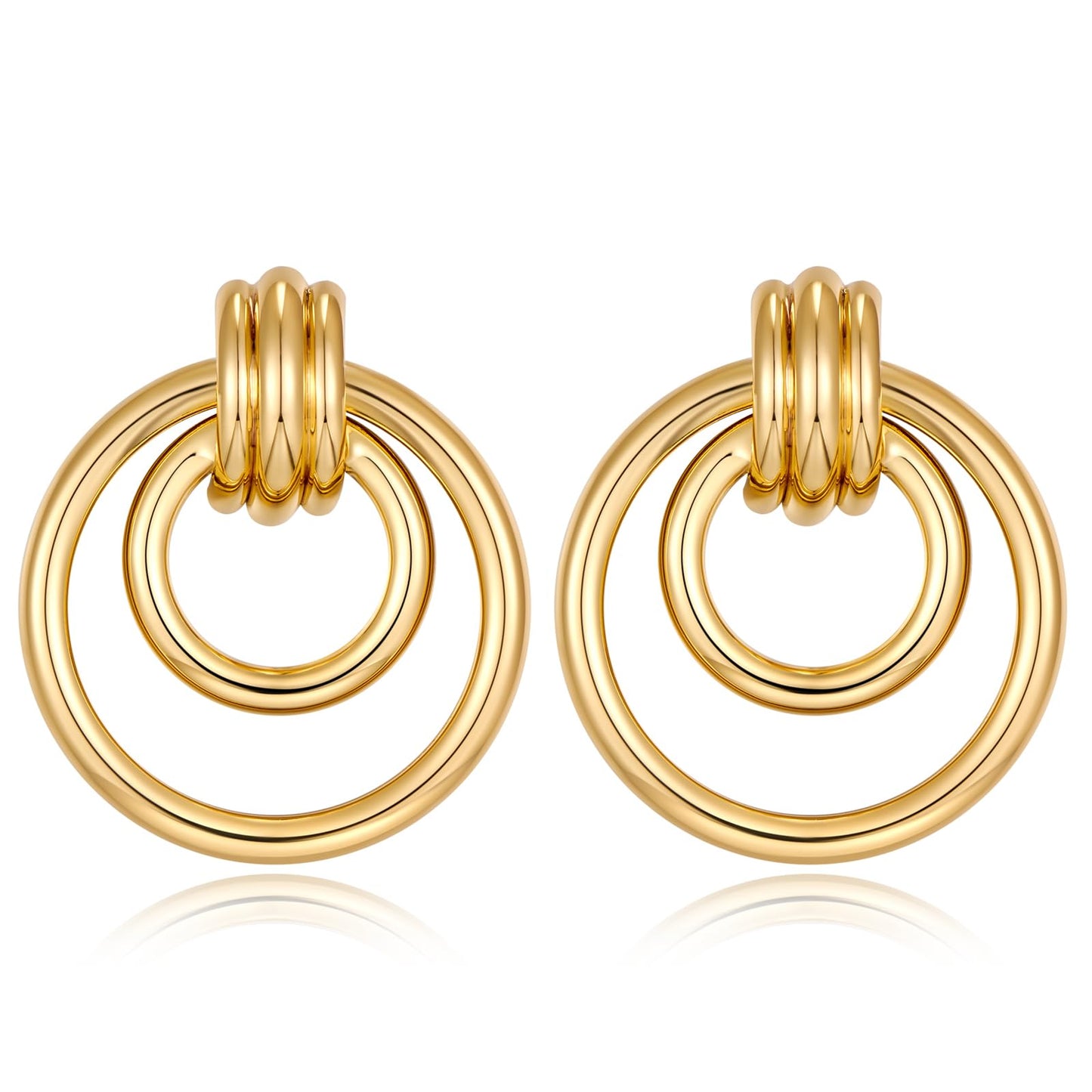 Gold Geometric Drop Dangle Earrings