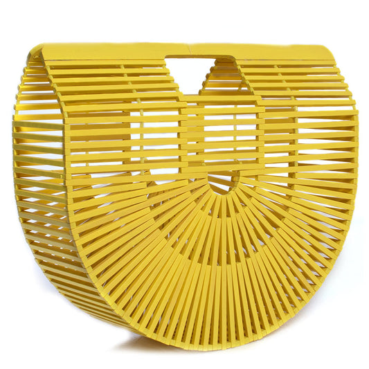Bamboo Handbag by Handmade Straw Bag