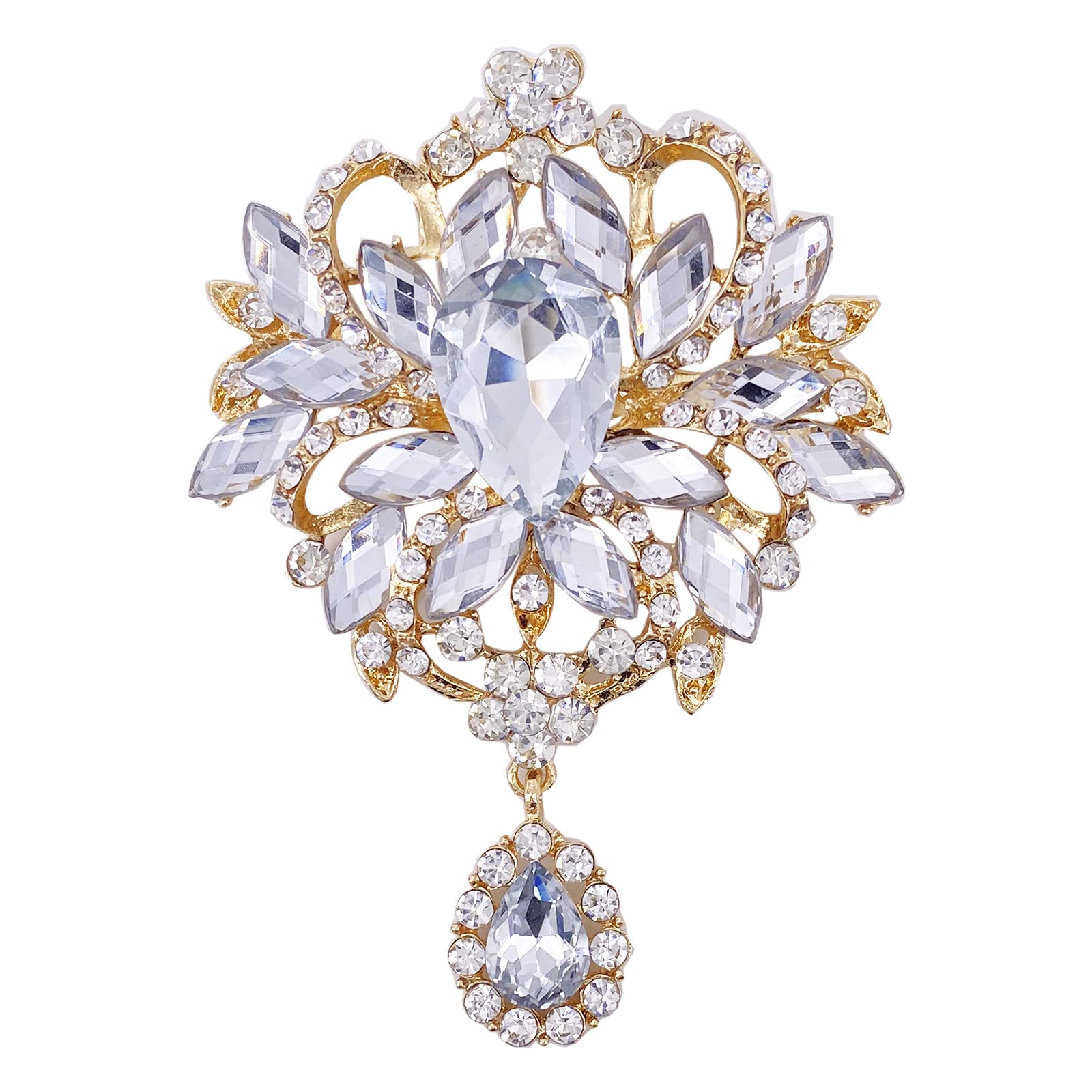 Crystal Rhinestone Bouquet Brooch Pin - A&S All things Glam Boutique