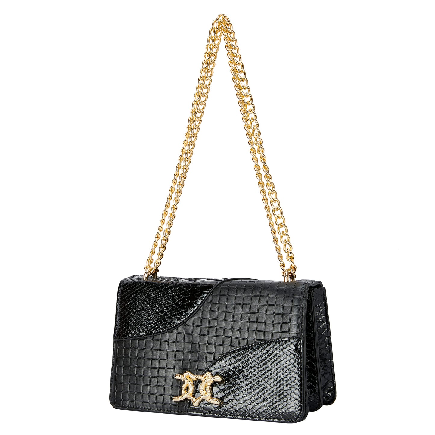 Leather Shoulder Bag Chain Purse GG Inspired