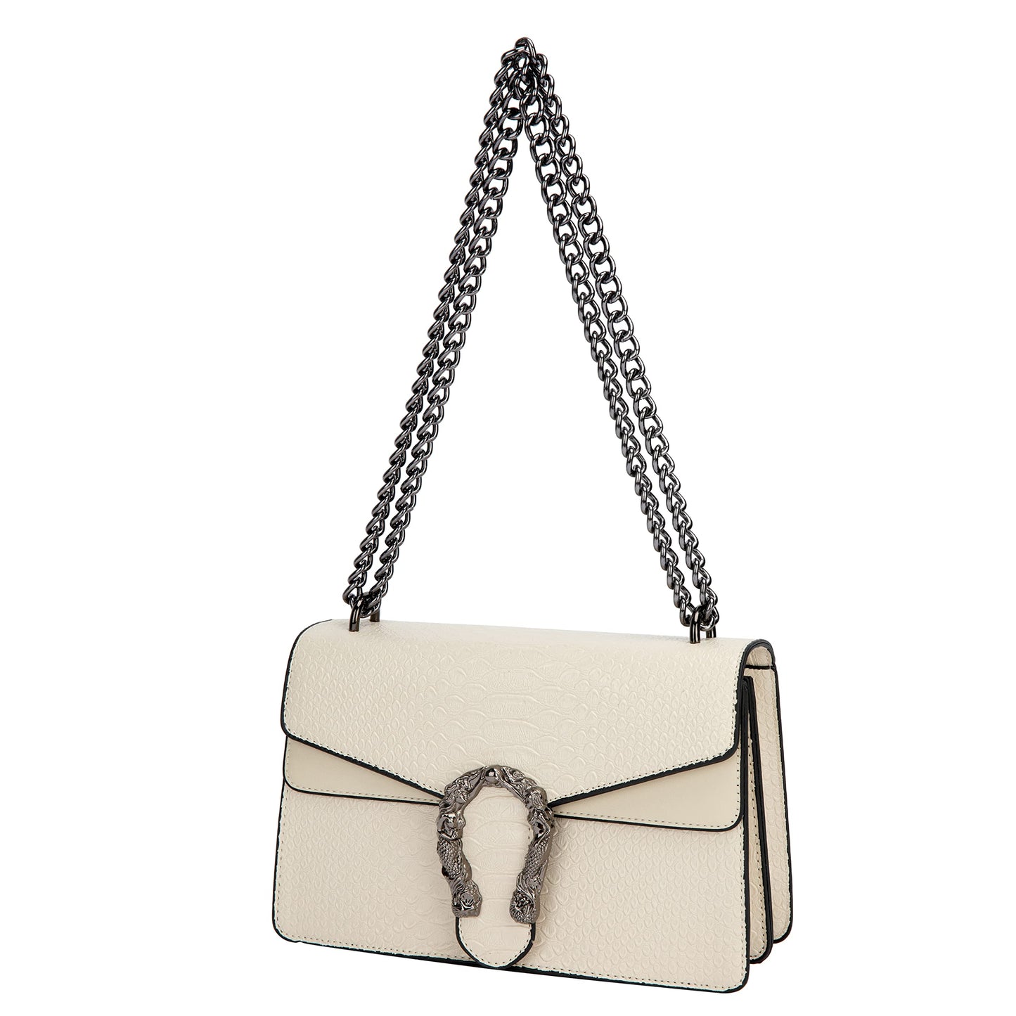 Leather Shoulder Bag Chain Purse GG Inspired
