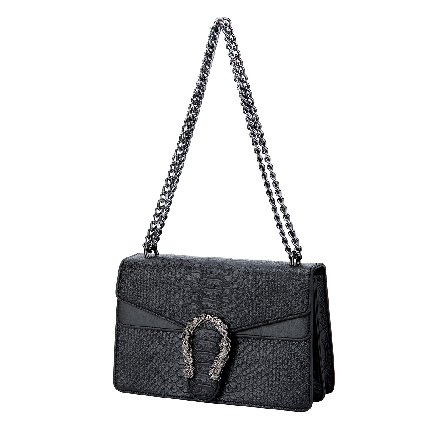 Leather Shoulder Bag Chain Purse GG Inspired