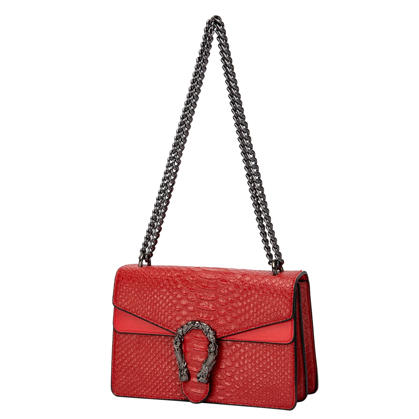 Leather Shoulder Bag Chain Purse GG Inspired