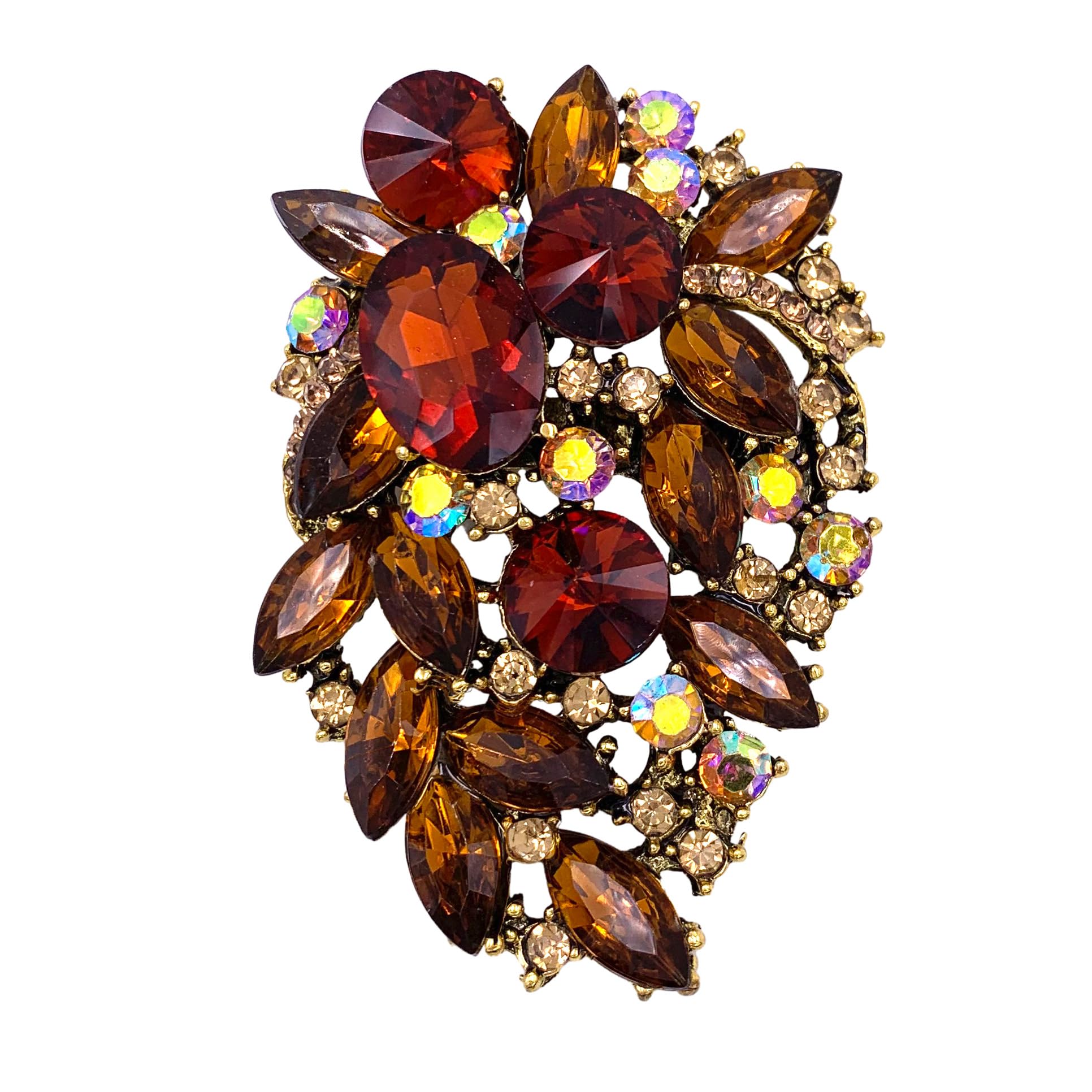 SELOVO Rhinestone Statement Brooch Pin - A&S All things Glam Boutique