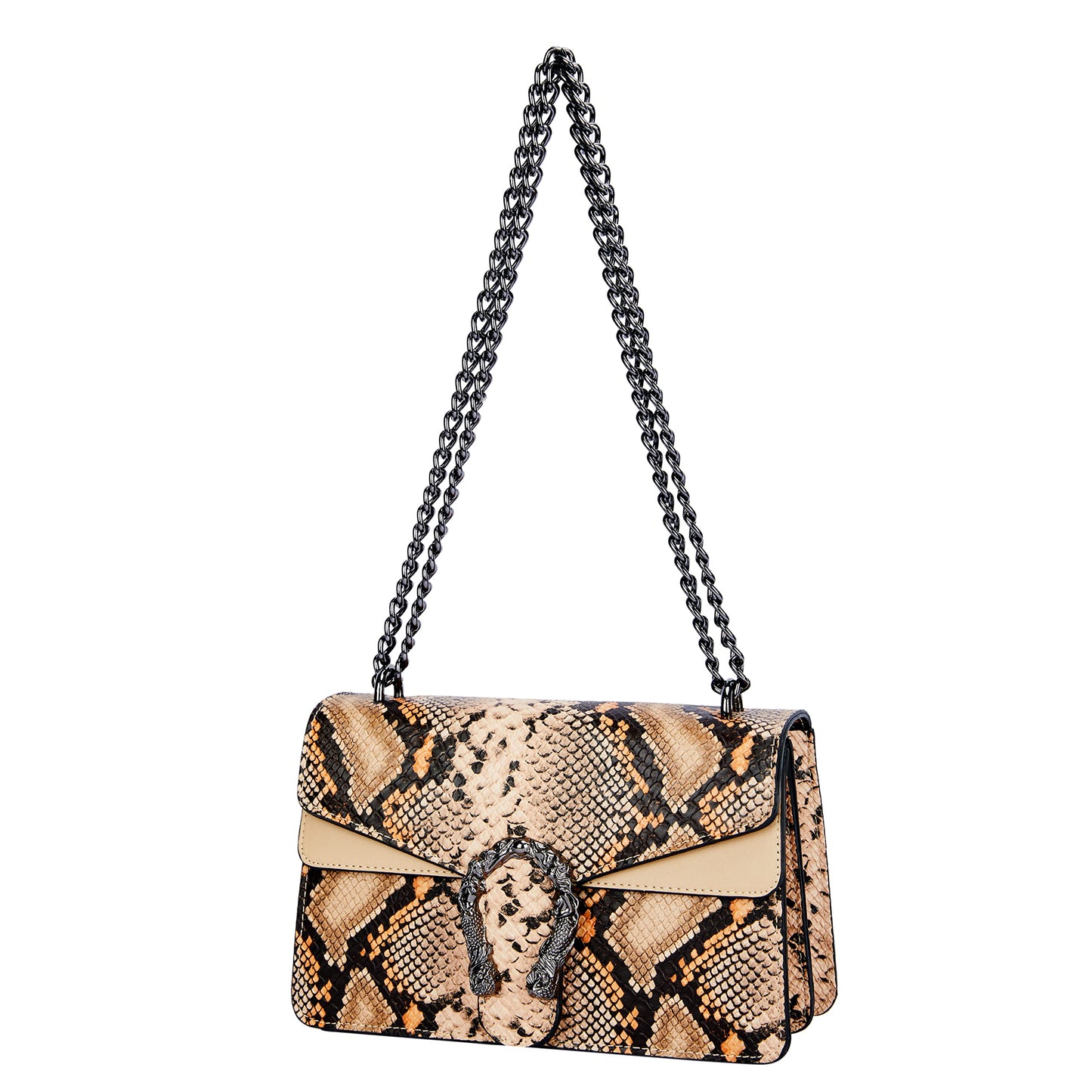 Leather Shoulder Bag Chain Purse GG Inspired
